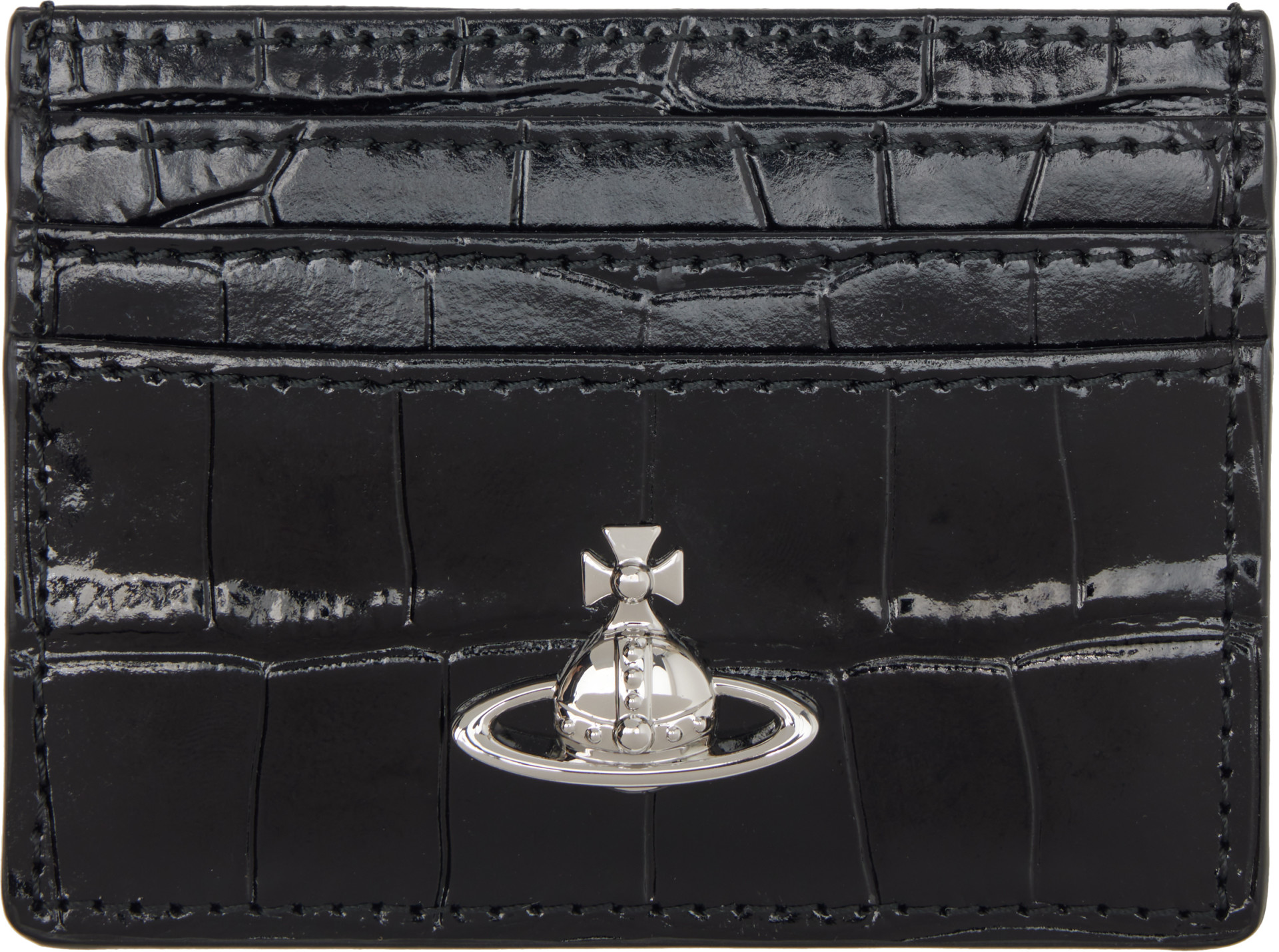 Vivienne Westwood: Black Flat Card Holder | SSENSE