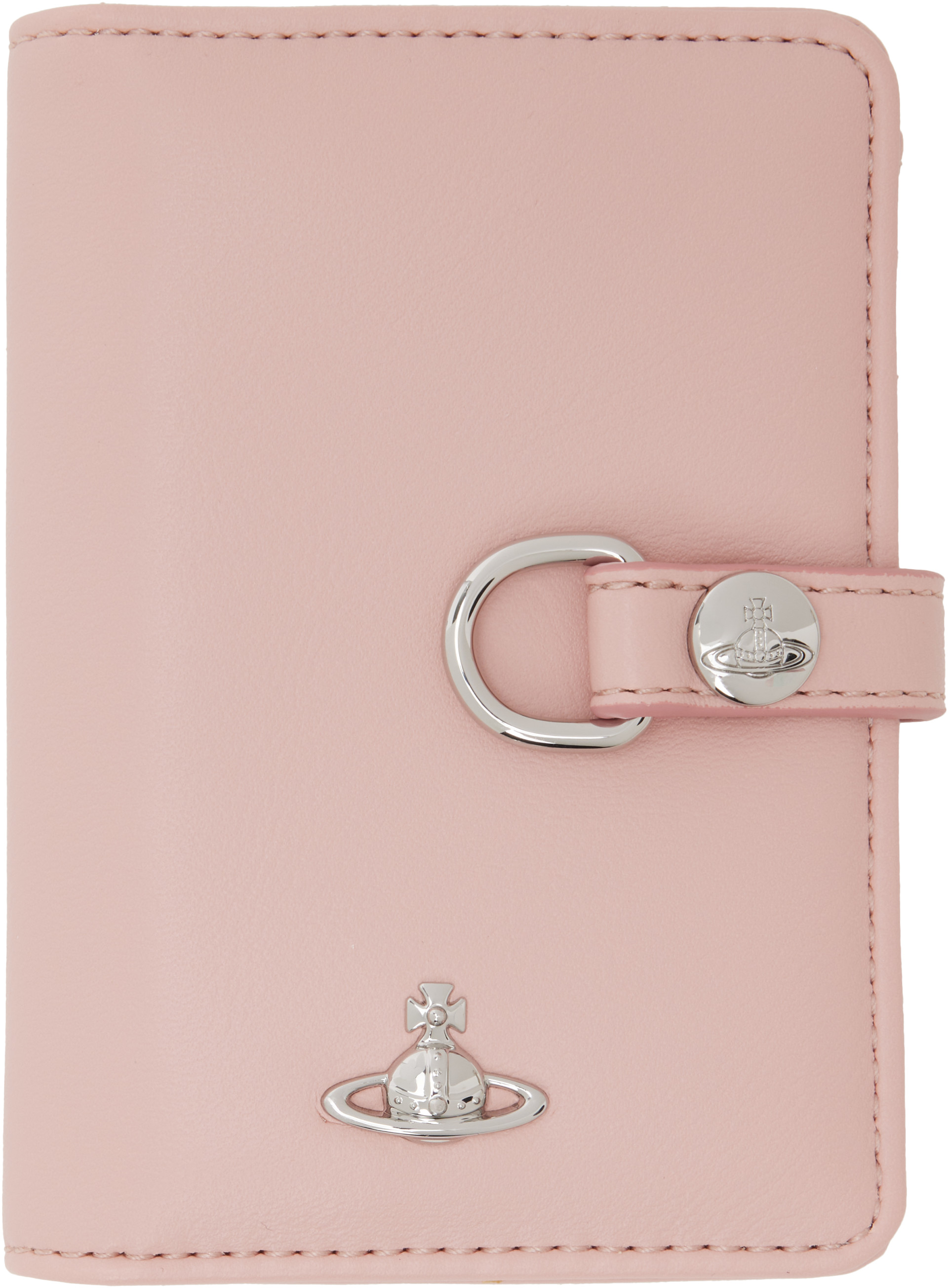 Vivienne Westwood: Pink Vertical Flap Card Holder | SSENSE United