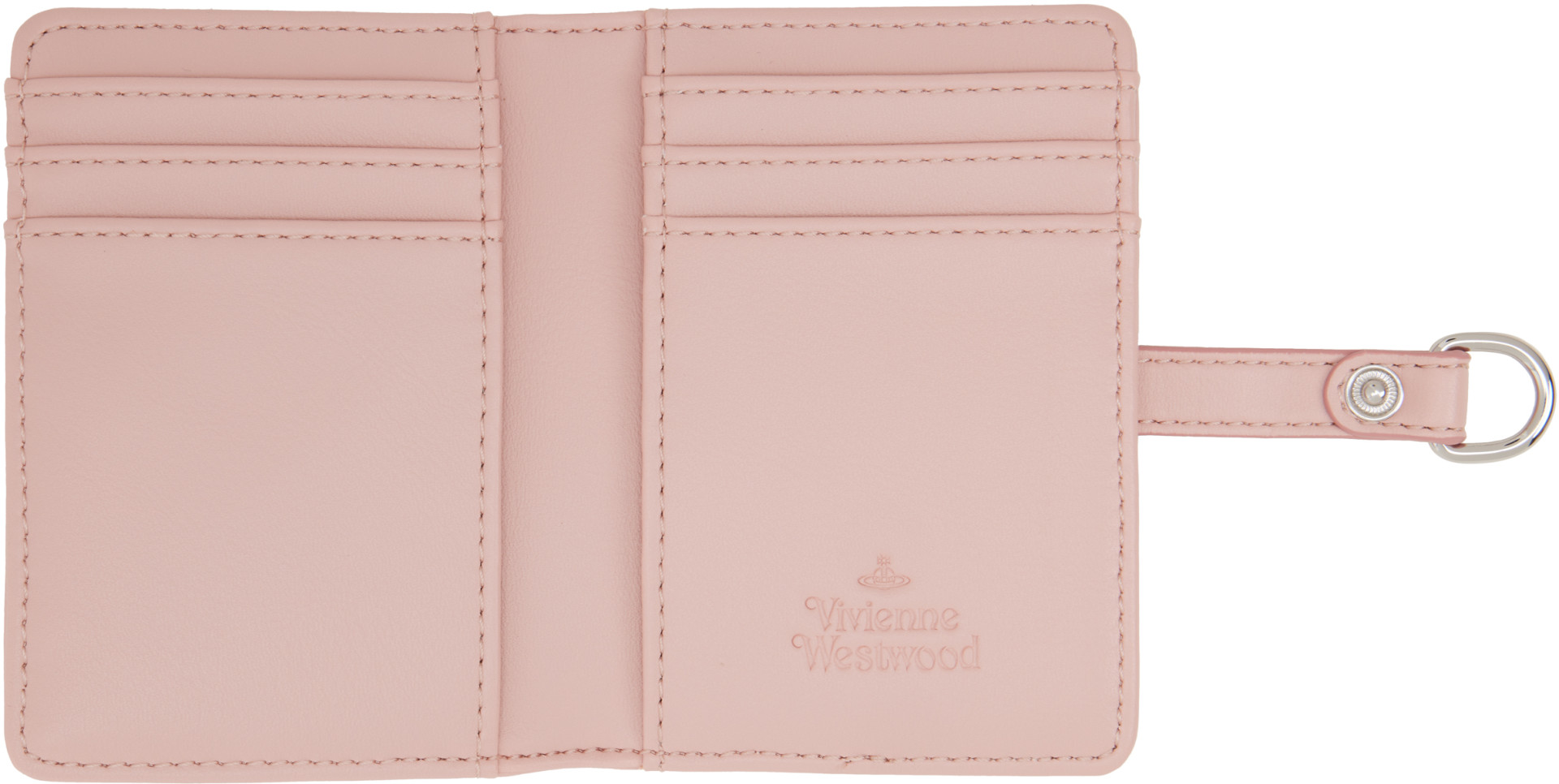 Vivienne Westwood: Pink Vertical Flap Card Holder | SSENSE United