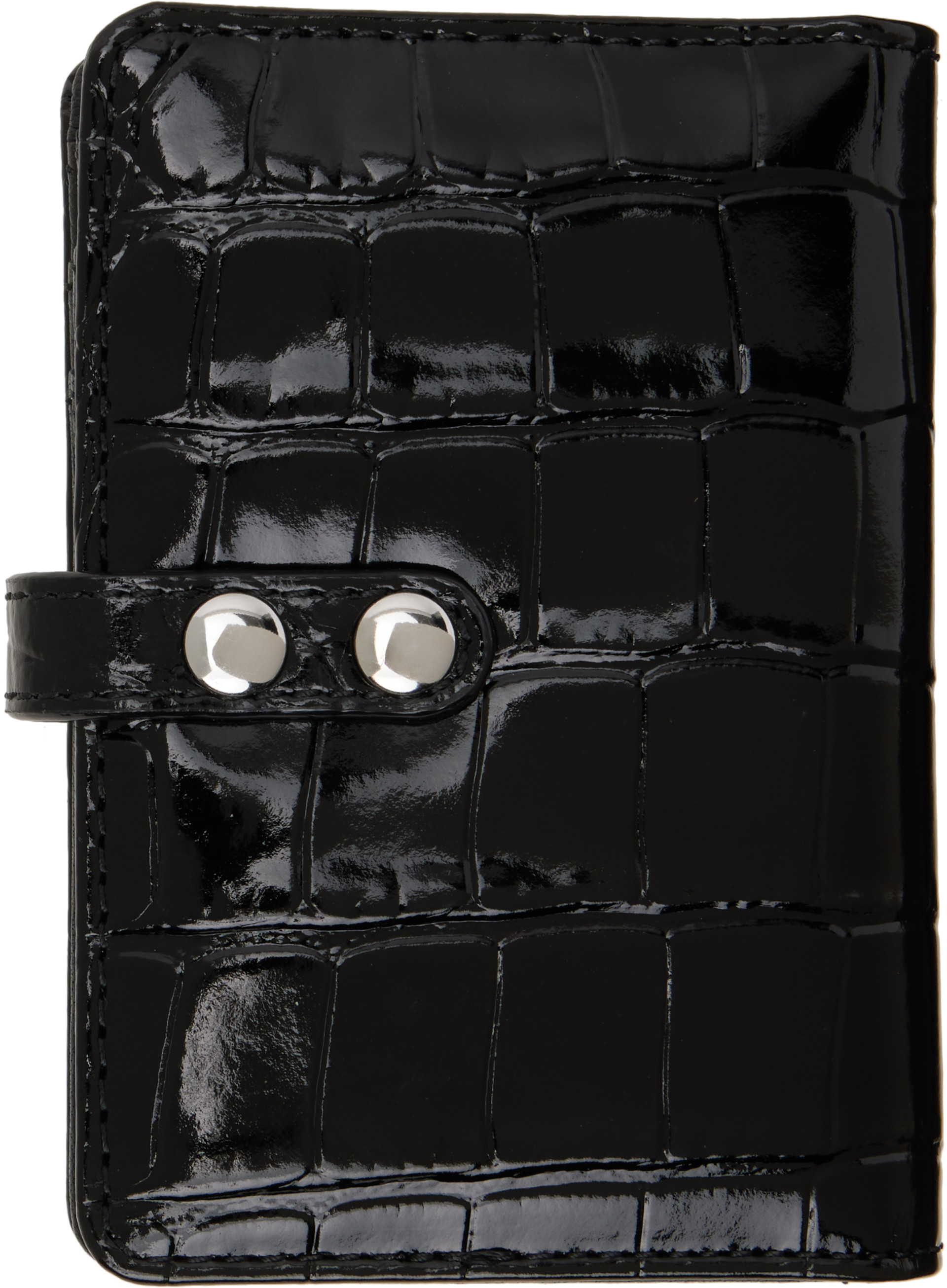 Vivienne Westwood: Black Vertical Flap Card Holder | SSENSE