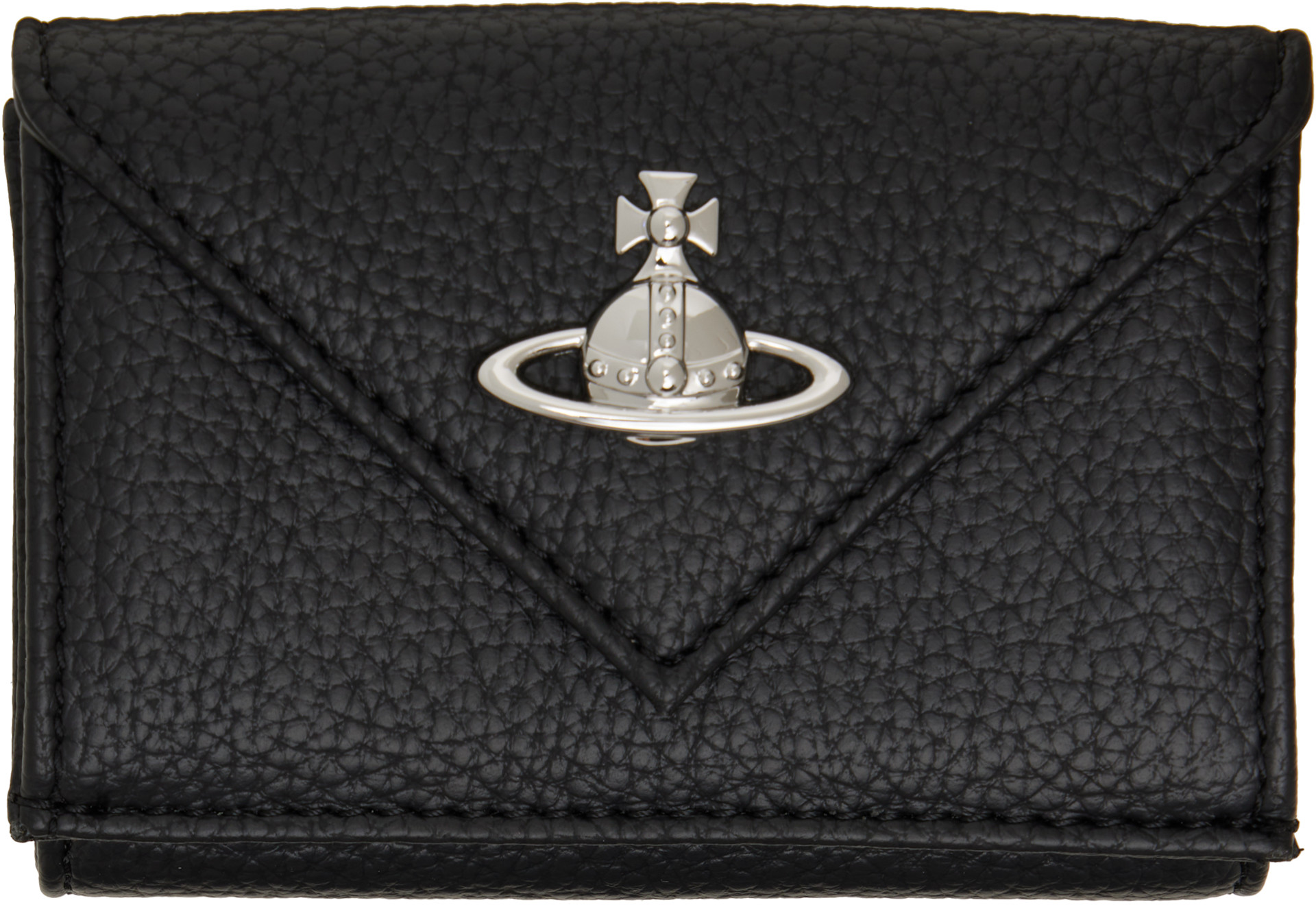 Vivienne Westwood: Black Envelope Billfold Faux-Leather Wallet