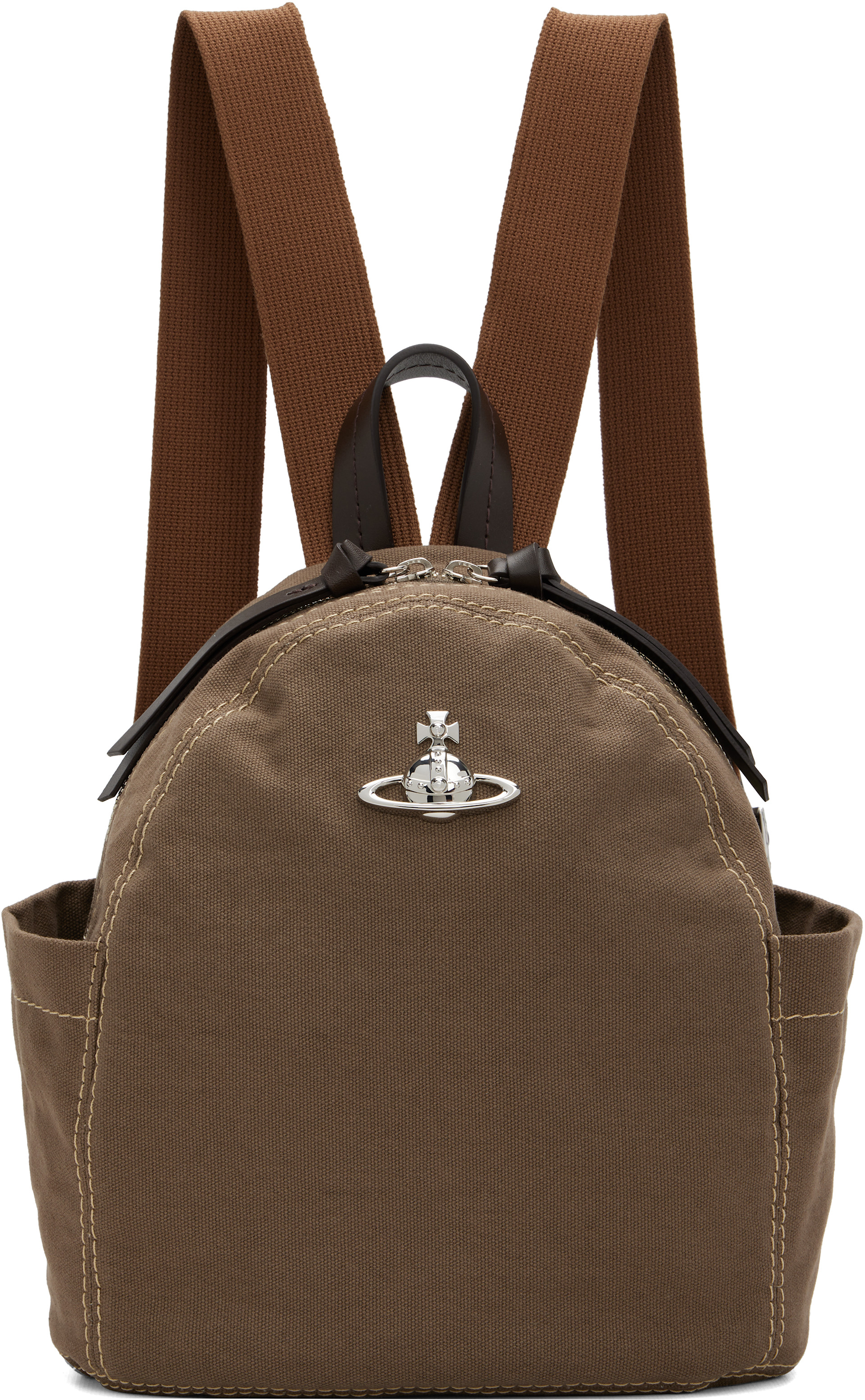 Vivienne Westwood: Khaki George Small Backpack | SSENSE