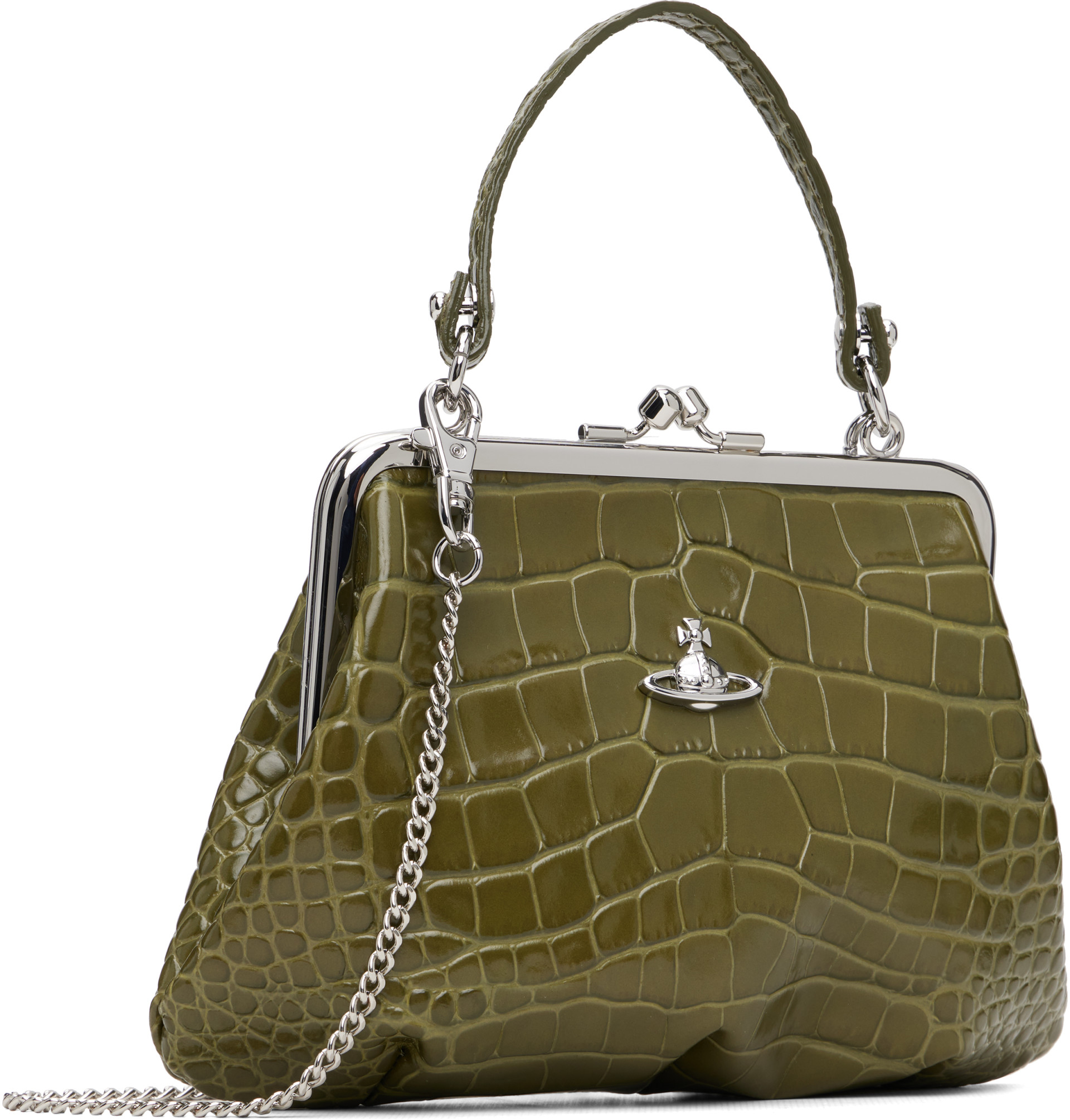 Vivienne Westwood: Khaki Granny Frame Bag | SSENSE