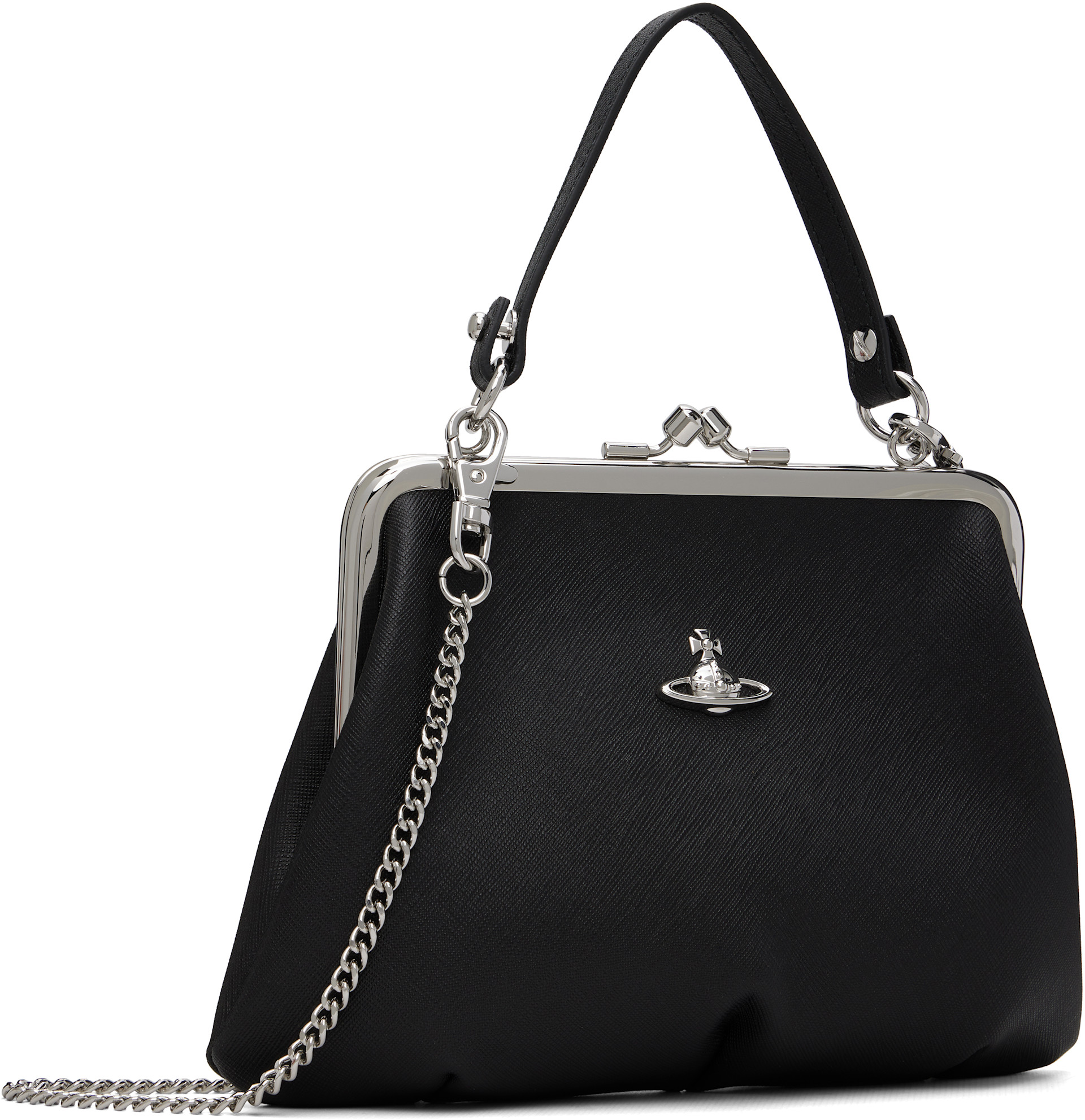 Vivienne Westwoodバッグ Vivienne Westwood: Black Granny Frame Bag | SSENSE