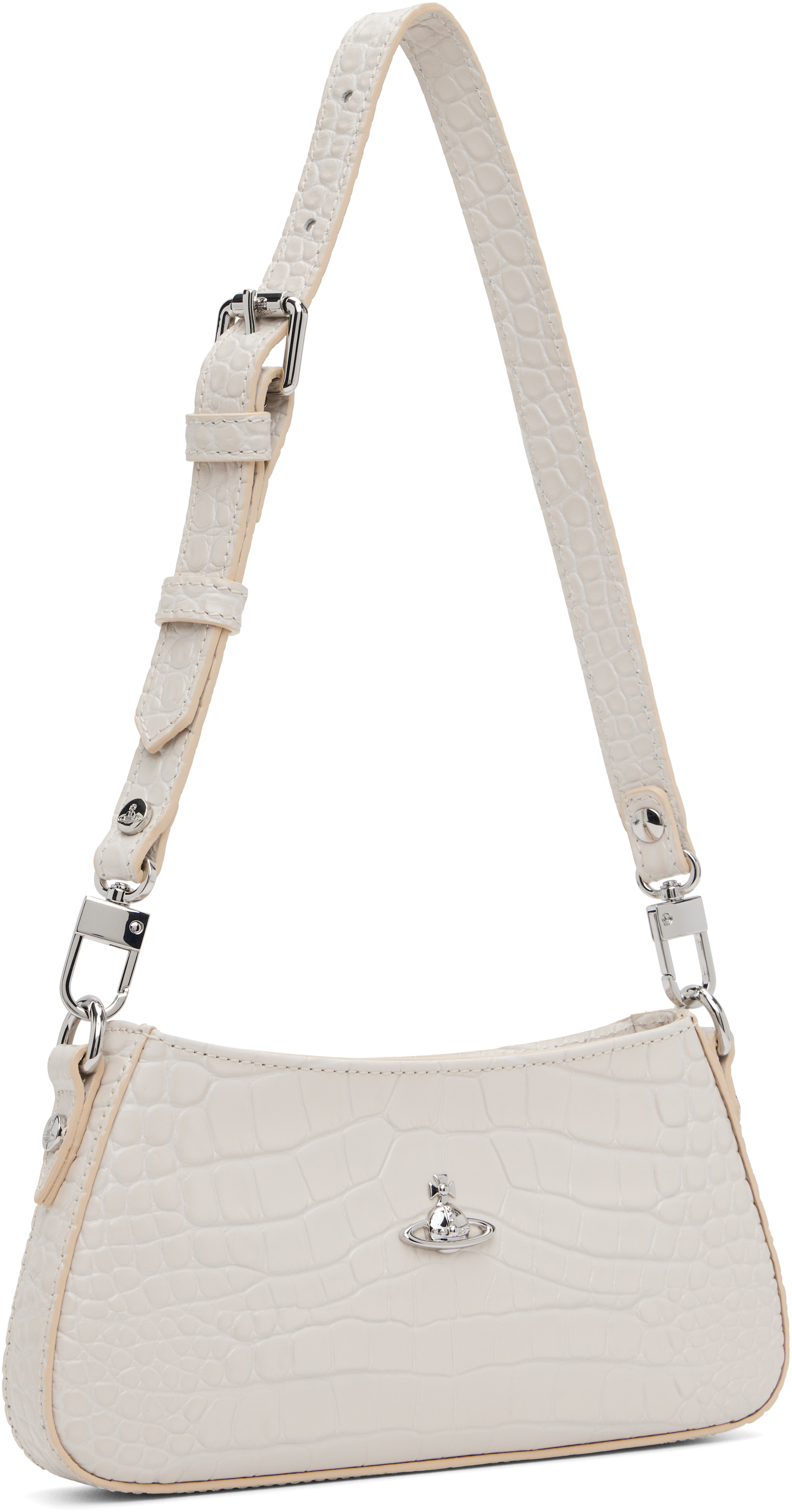 Vivienne Westwood ホワイト ハミルトン ショルダーバッグ Vivienne Westwood: オフホワイト Tasha スマホショルダー | SSENSE 日本
