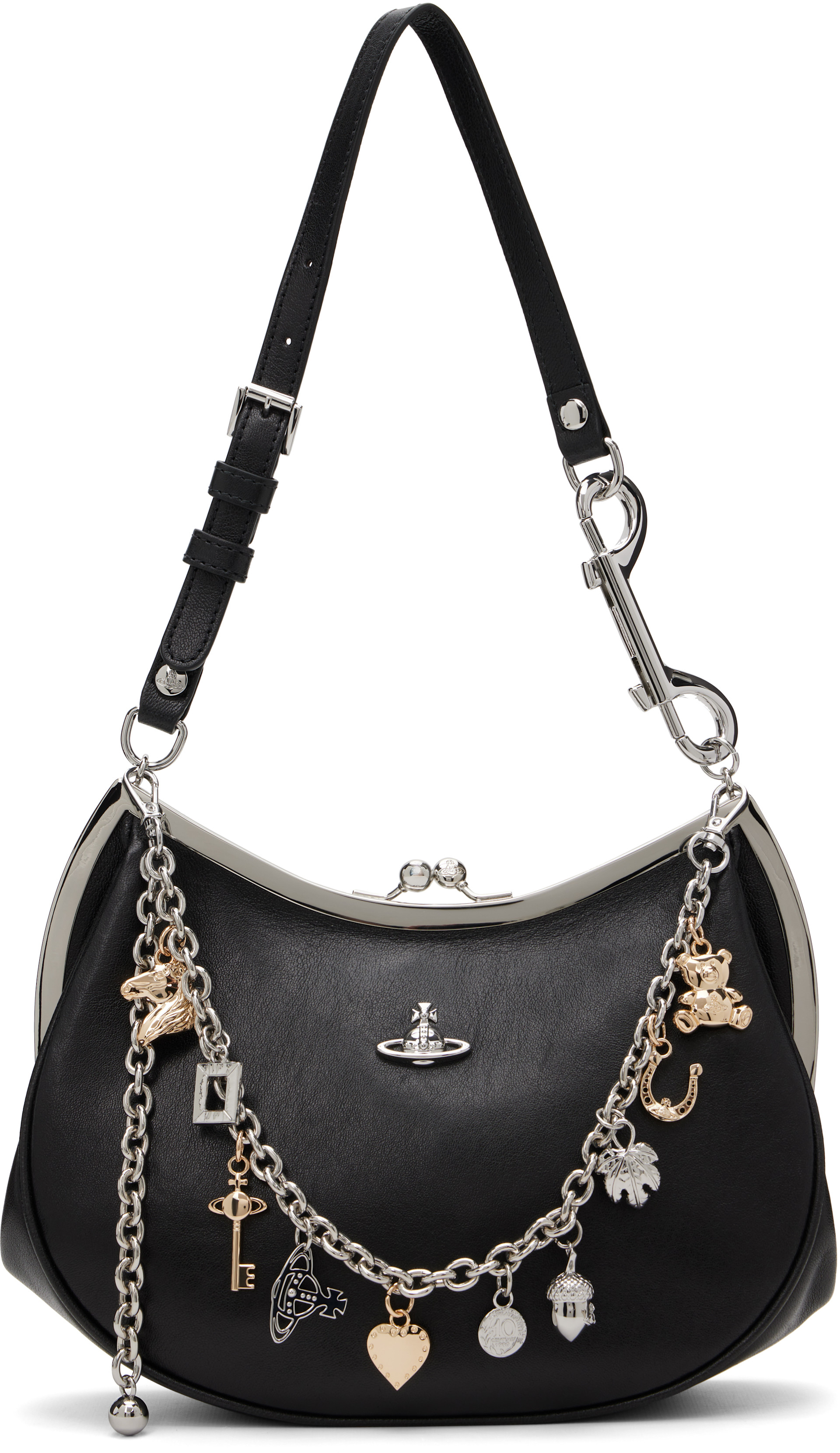 Vivienne Westwood: Black Charm Frame Purse | SSENSE