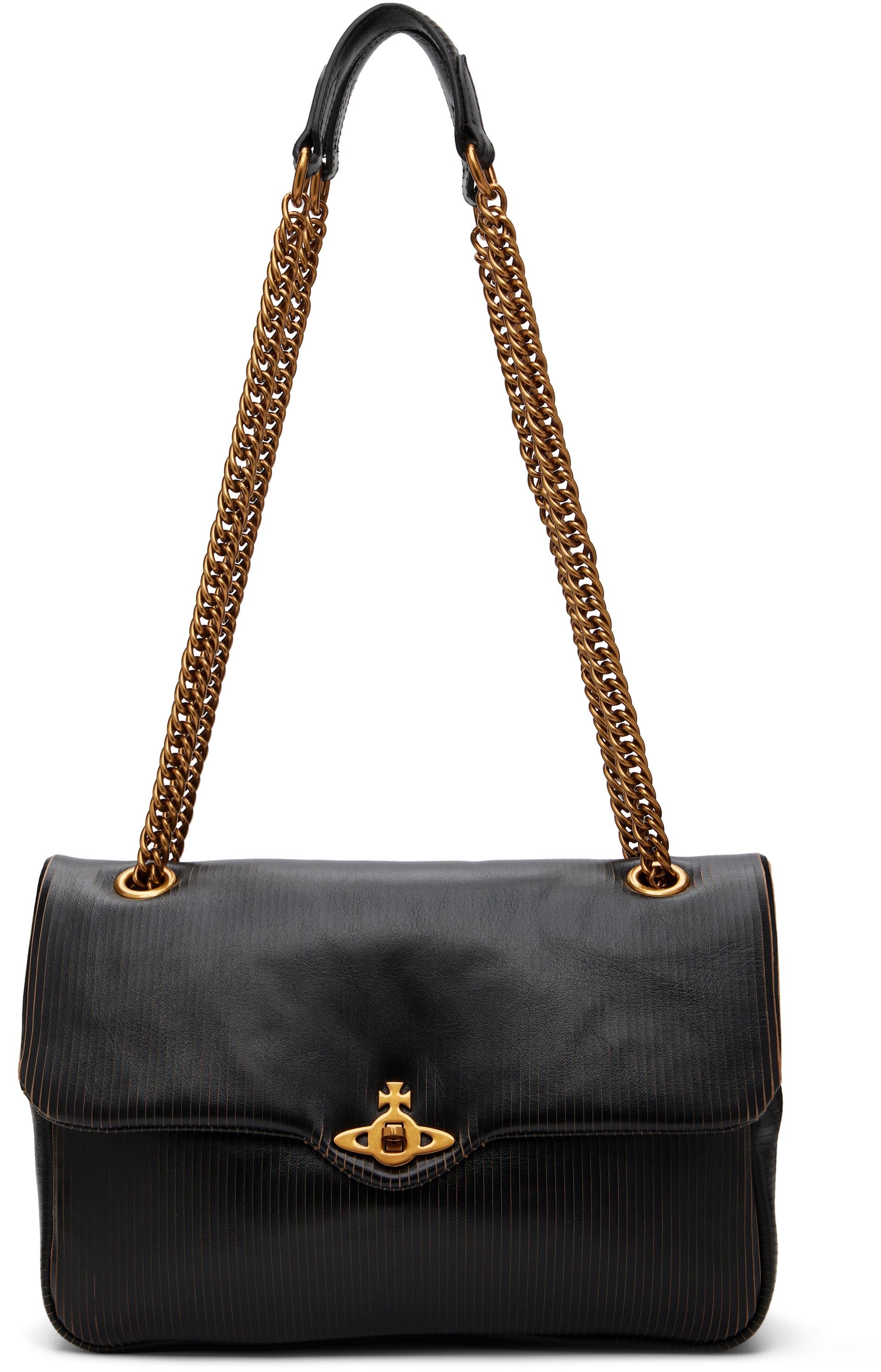 Vivienne Westwood: Black Anita Medium Shoulder Bag | SSENSE