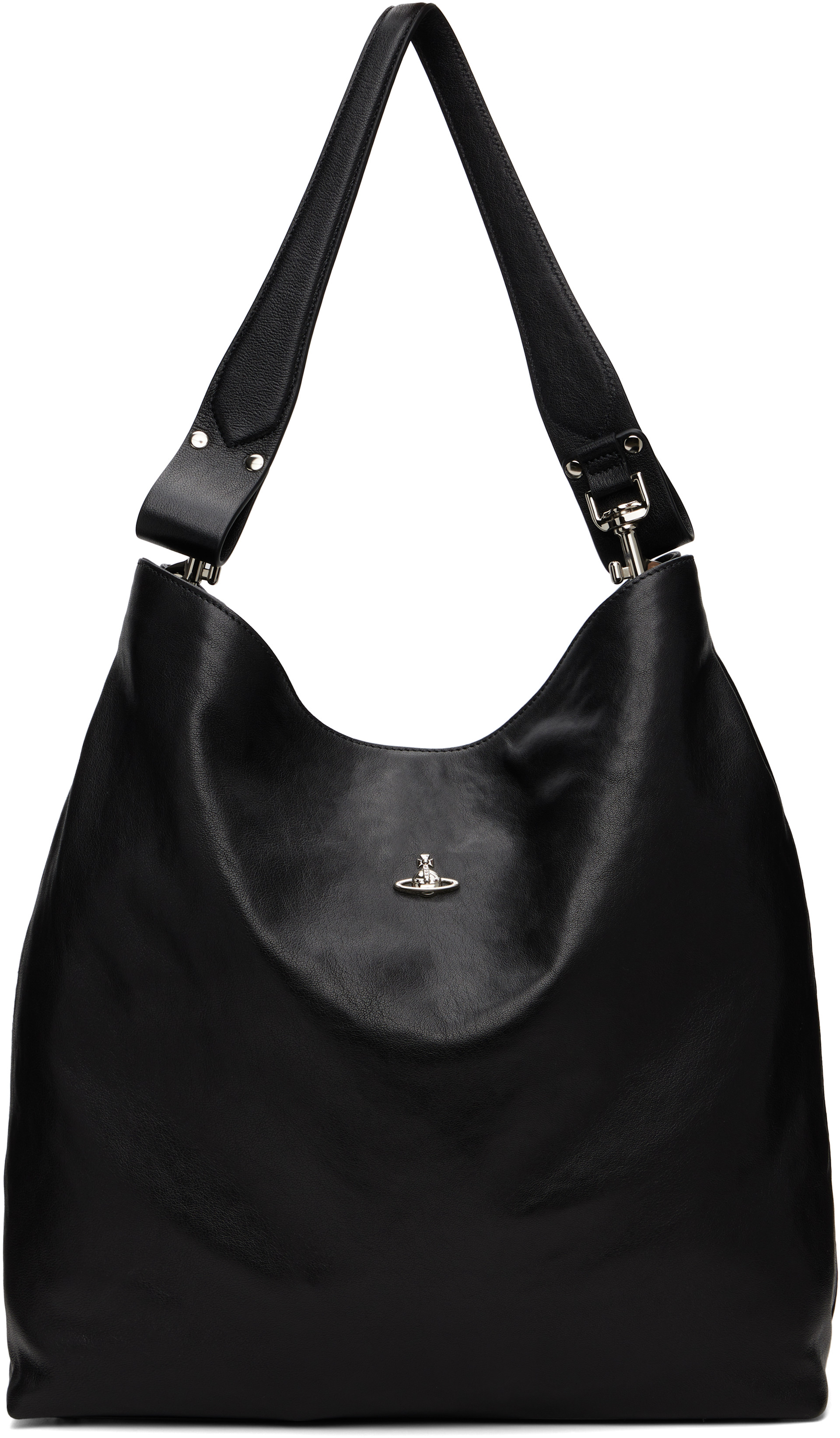 Vivienne Westwood: Black Lottie Large Shoulder Tote | SSENSE