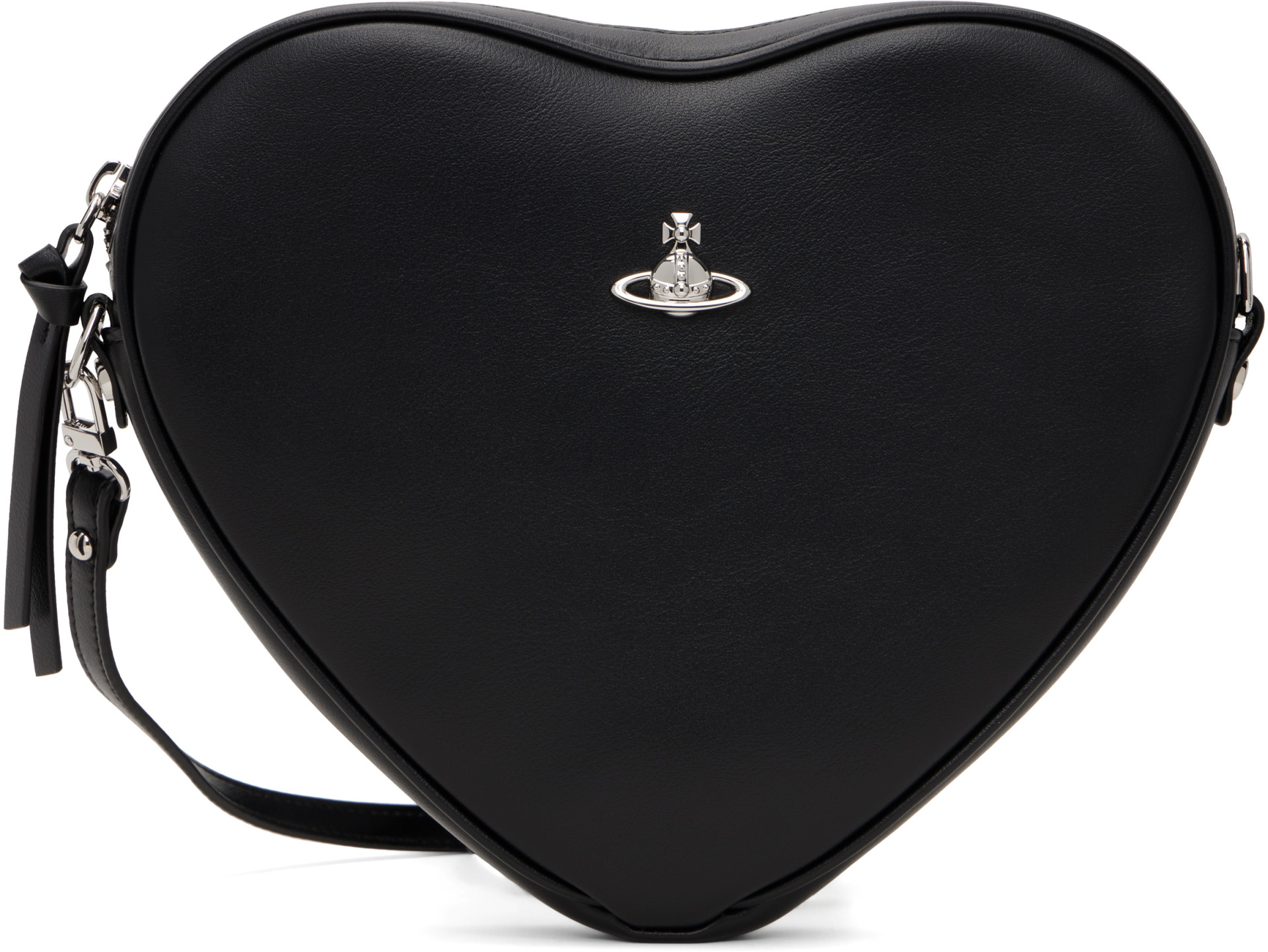 Vivienne Westwood: Black Alexa Heart Crossbody Bag | SSENSE