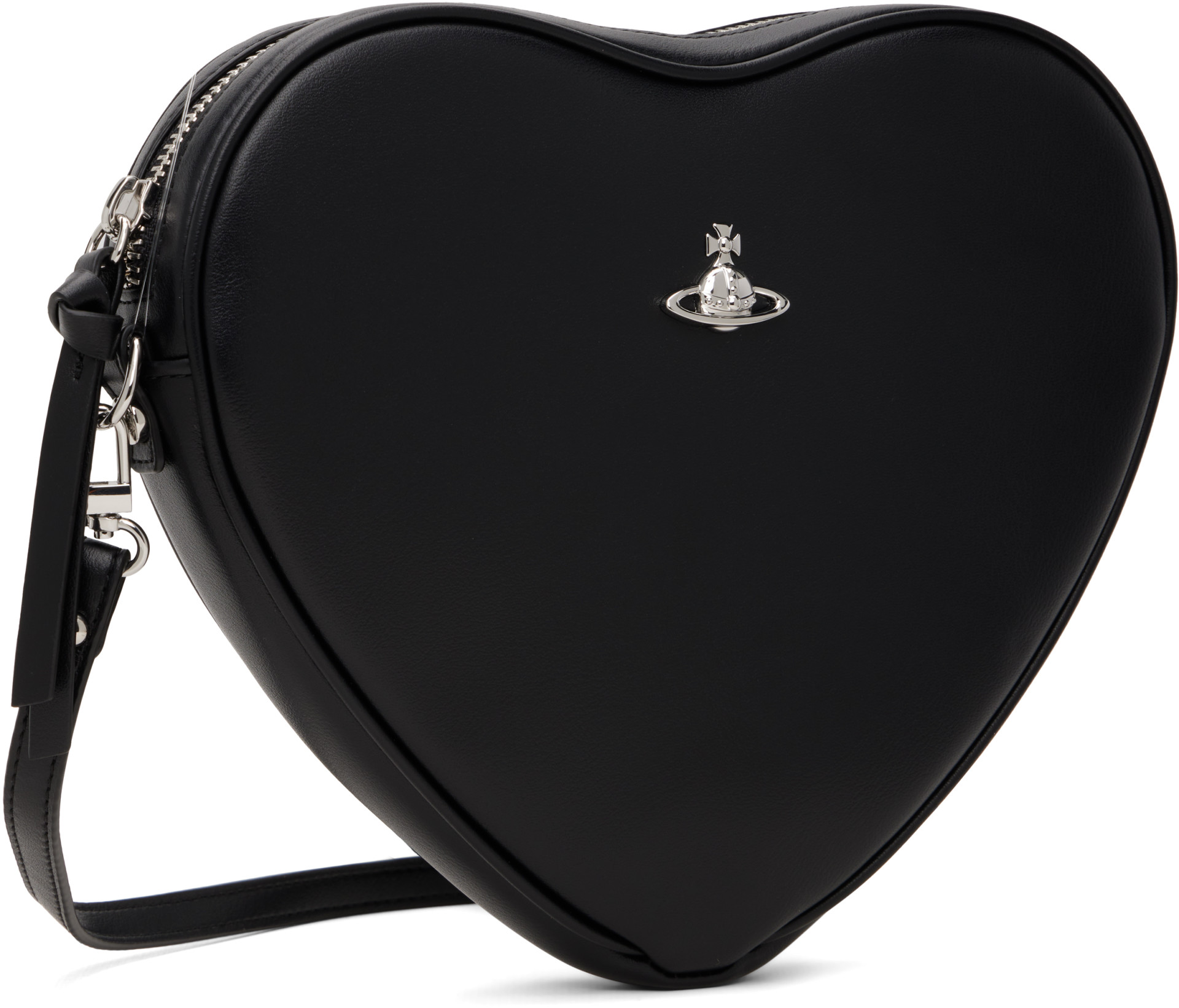 Vivienne Westwood: Black Alexa Heart Crossbody Bag | SSENSE