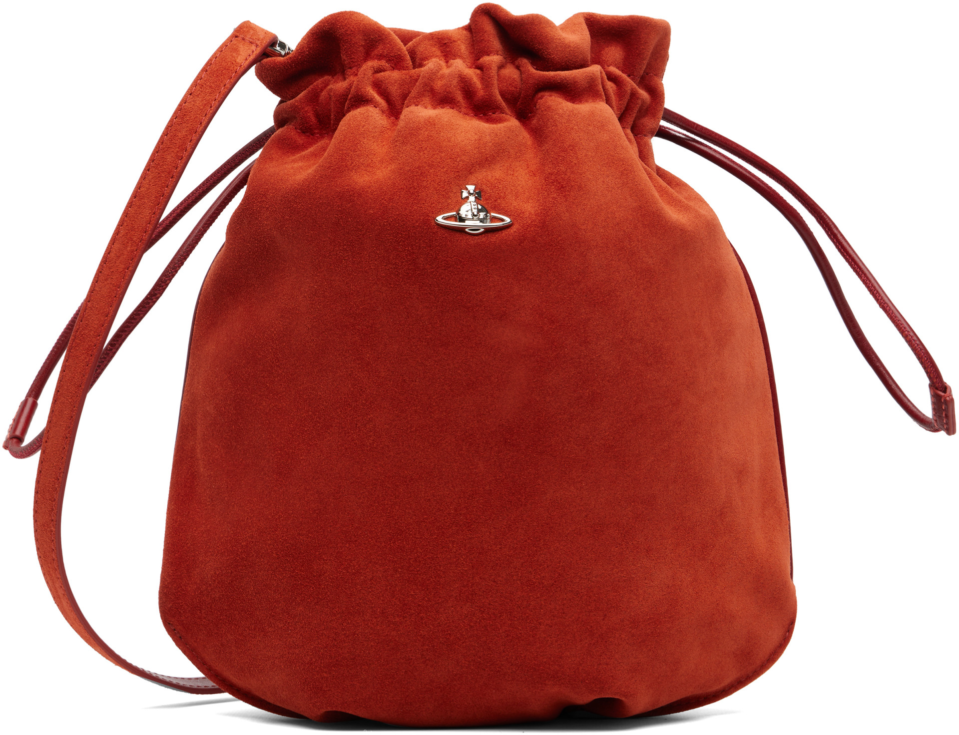 Vivienne Westwood: Orange Drawstring Pouch Bag | SSENSE