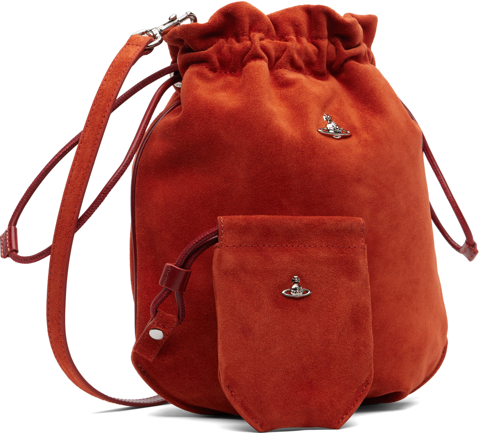 Vivienne Westwood: Orange Drawstring Pouch Bag | SSENSE