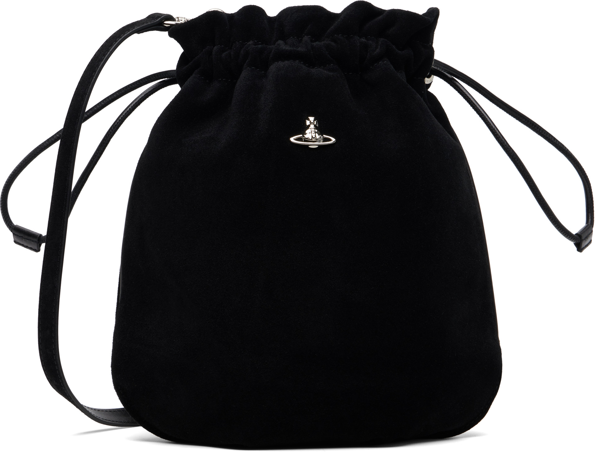 Vivienne Westwood: Black Drawstring Pouch Bag | SSENSE
