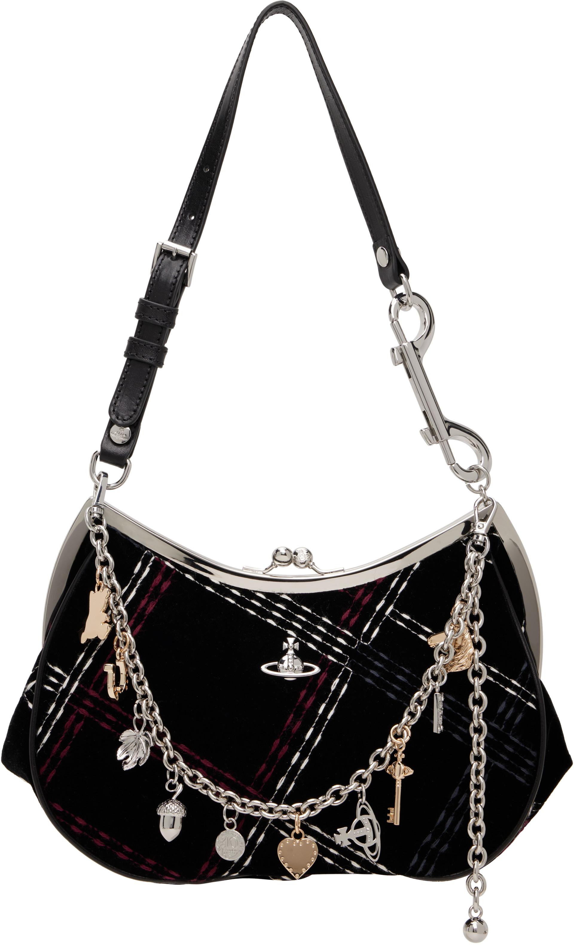 Vivienne Westwood: ブラック Charm Frame バッグ | SSENSE 日本