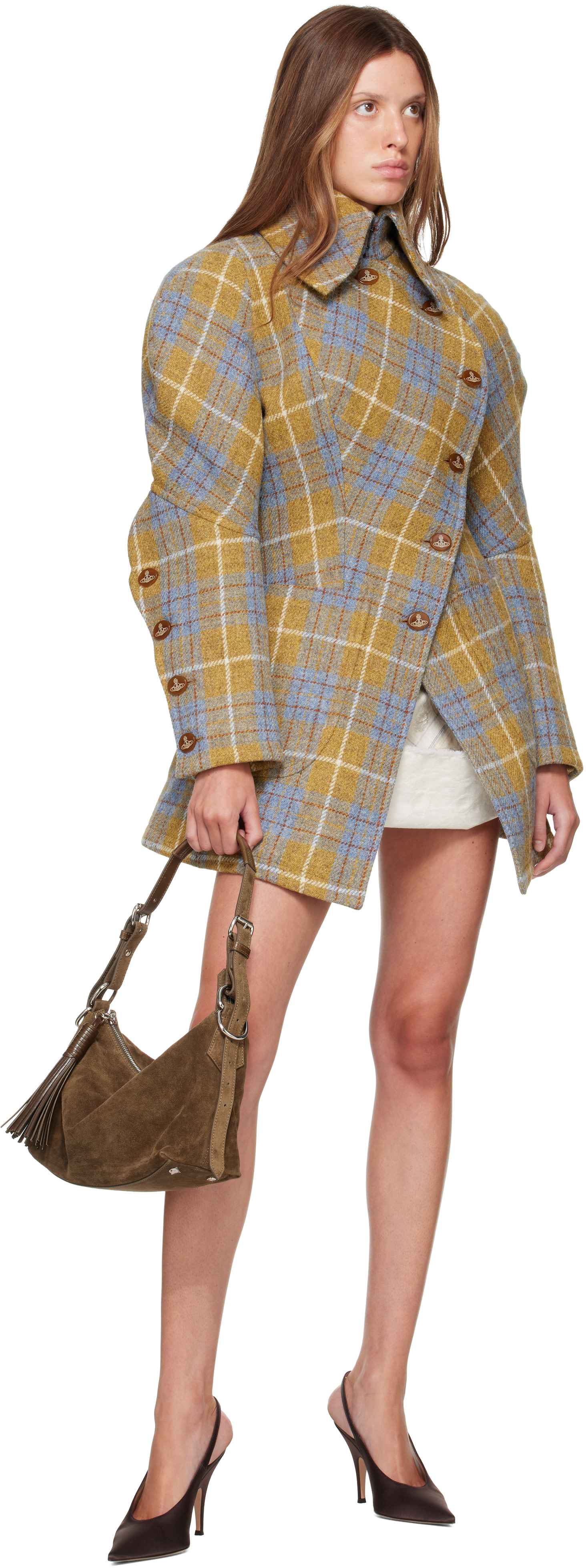 Vivienne Westwood: カーキ Emma ショルダーバッグ | SSENSE 日本