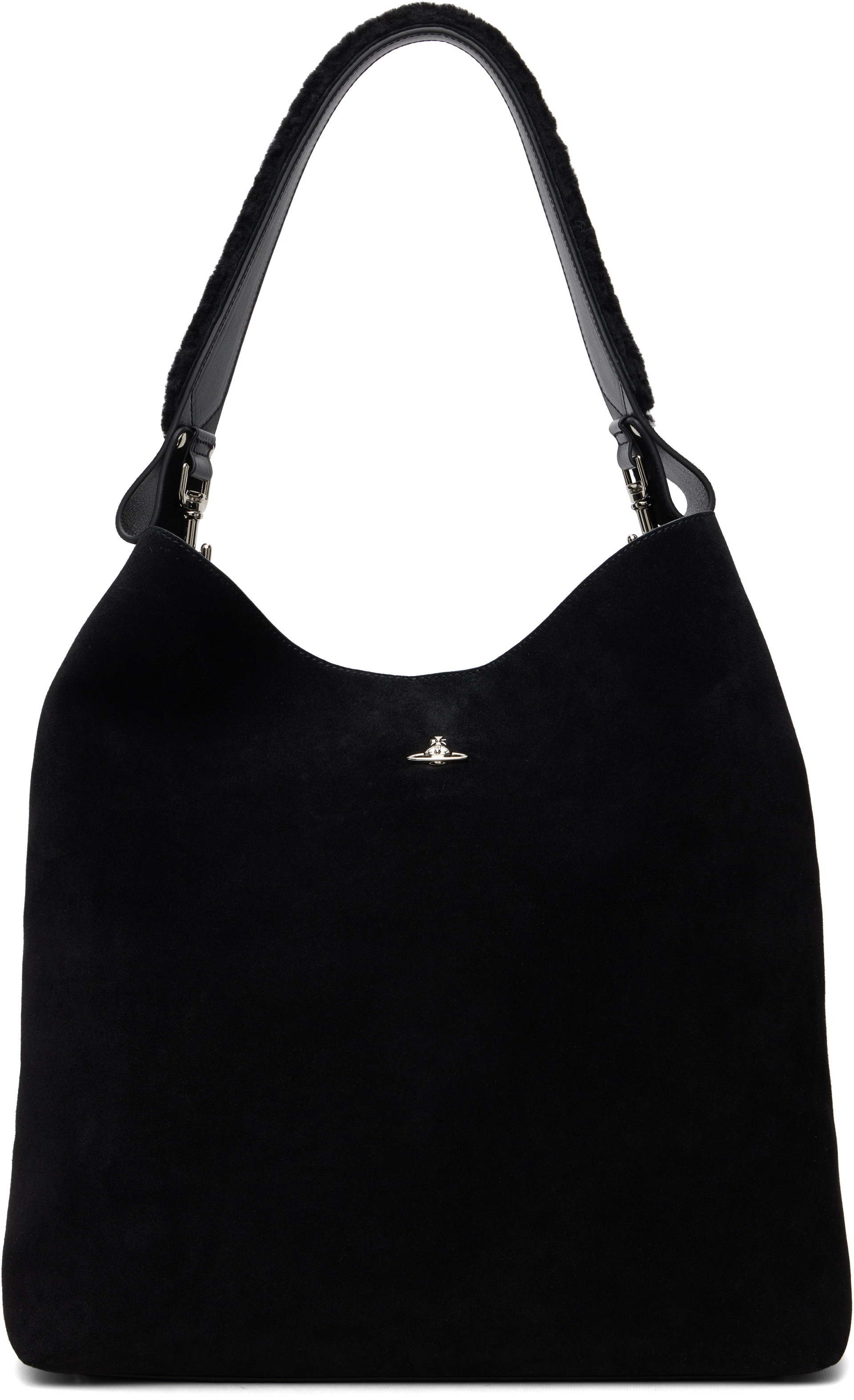 Vivienne Westwood: Black Lottie Large Shoulder Bag | SSENSE