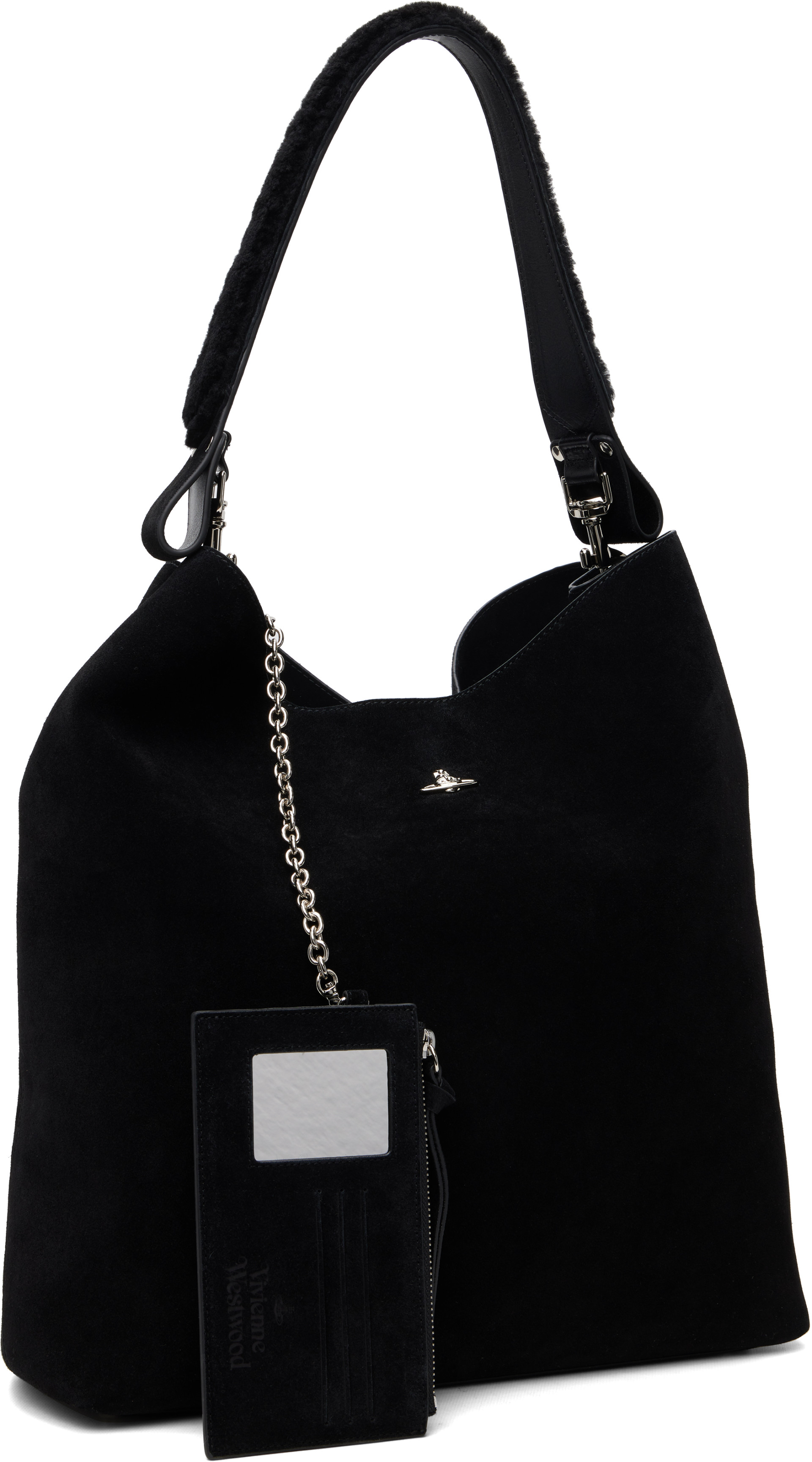 Vivienne Westwood: Black Lottie Large Shoulder Bag | SSENSE