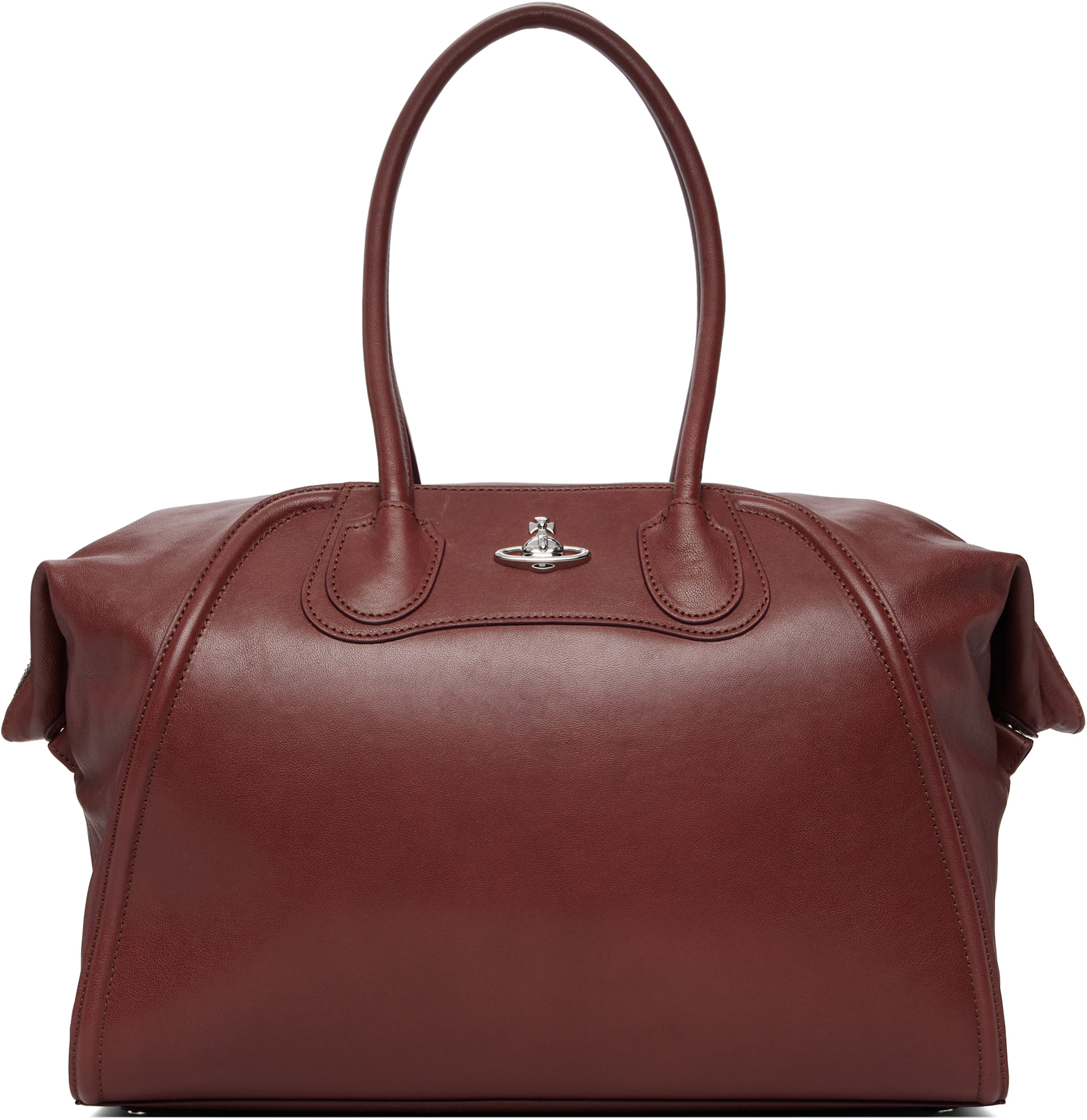 Vivienne Westwood: Burgundy Shirley Holdall Tote | SSENSE Japan