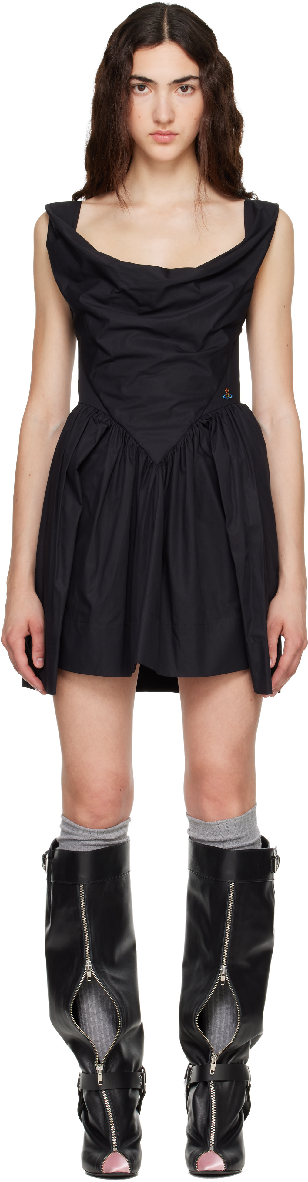 vivienne westwood black mini dress | Sunday | Compact Poplin | Size:16 / m-l