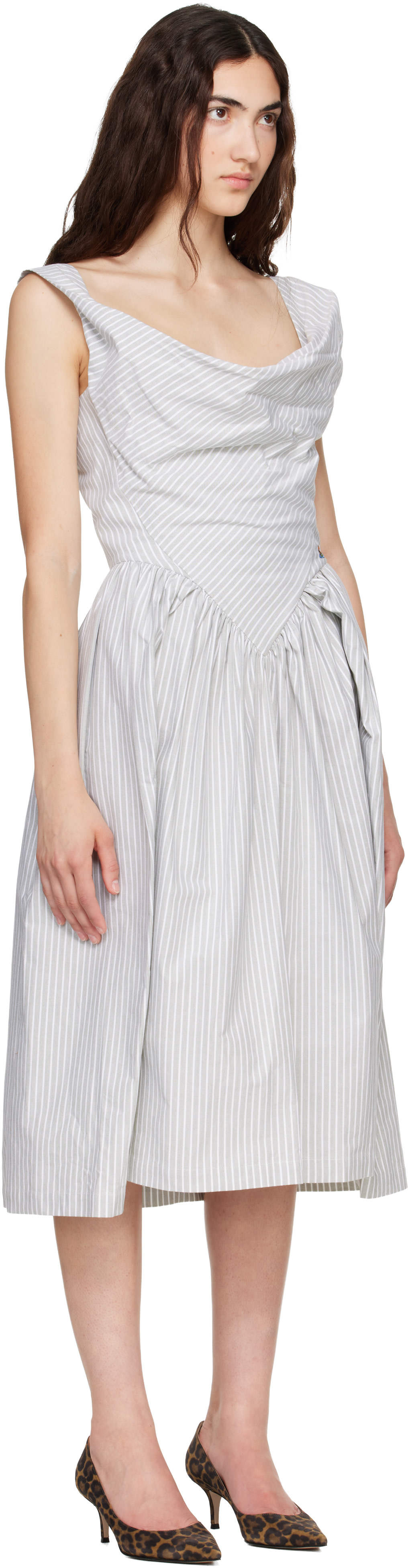 sunday printed midi dress by vivienne westwood Vivienne Westwood Black Sunday Midi Dress