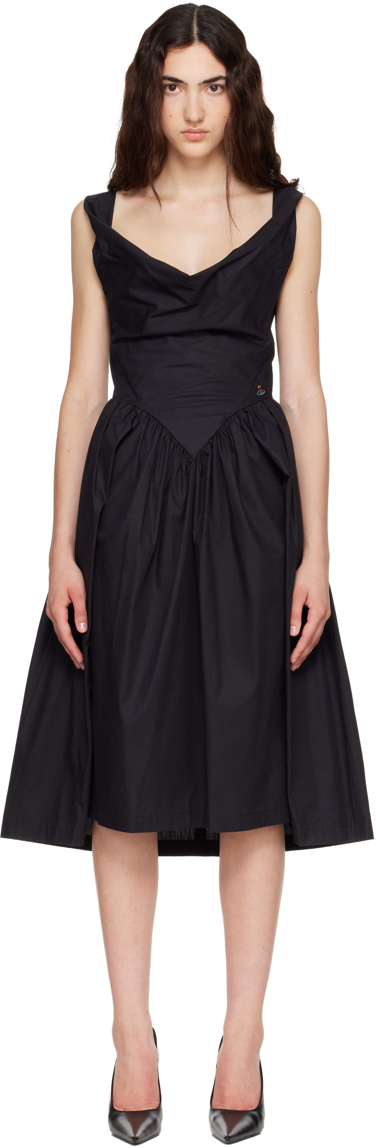 Vivienne Westwood: Black Sunday Midi Dress | SSENSE