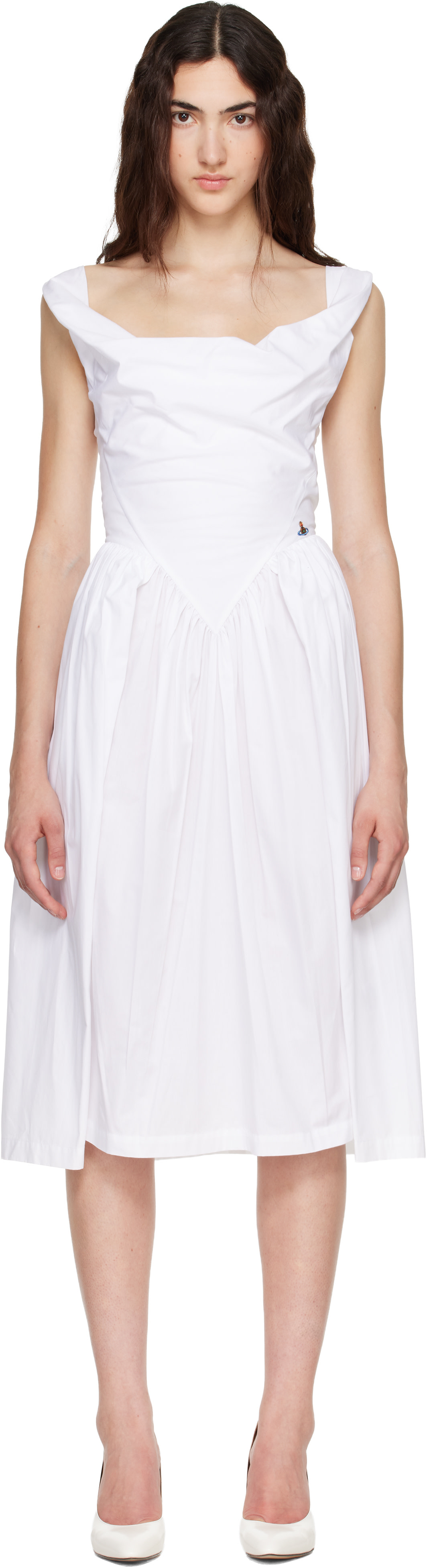 pierre balmain denim dress 1956 Haute Couture Ivory French Lace Full-Skirt stage wear Size:Large (Fits size US 10-12/UK 14-16)(Bust 40-41 in; Waist 34-37 in; Hip 45-46 in) Floral and Fringe Denim