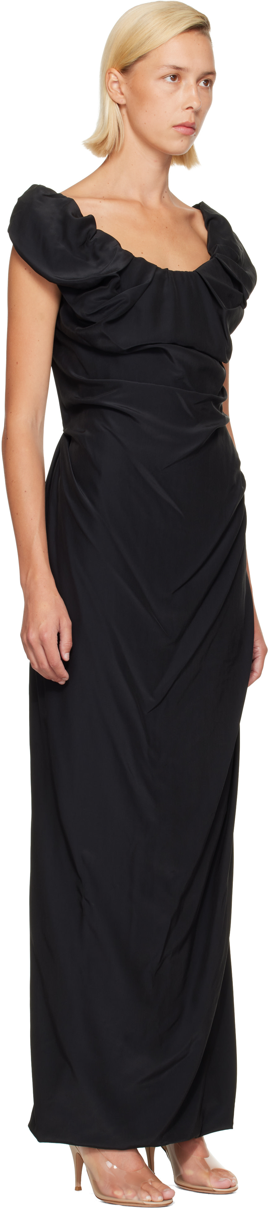 Vivienne Westwood ボールペン 本体 ブラック Vivienne Westwood: Black Ginnie Amber Maxi Dress | SSENSE