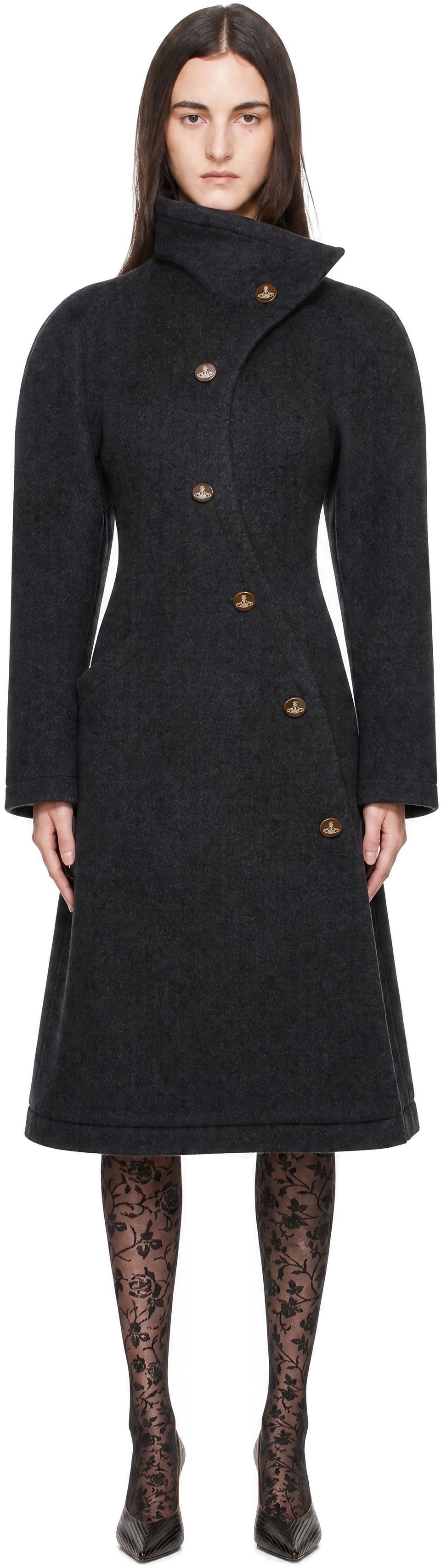 Vivienne Westwood コート　グレー Vivienne Westwood: Gray Breeze Coat | SSENSE