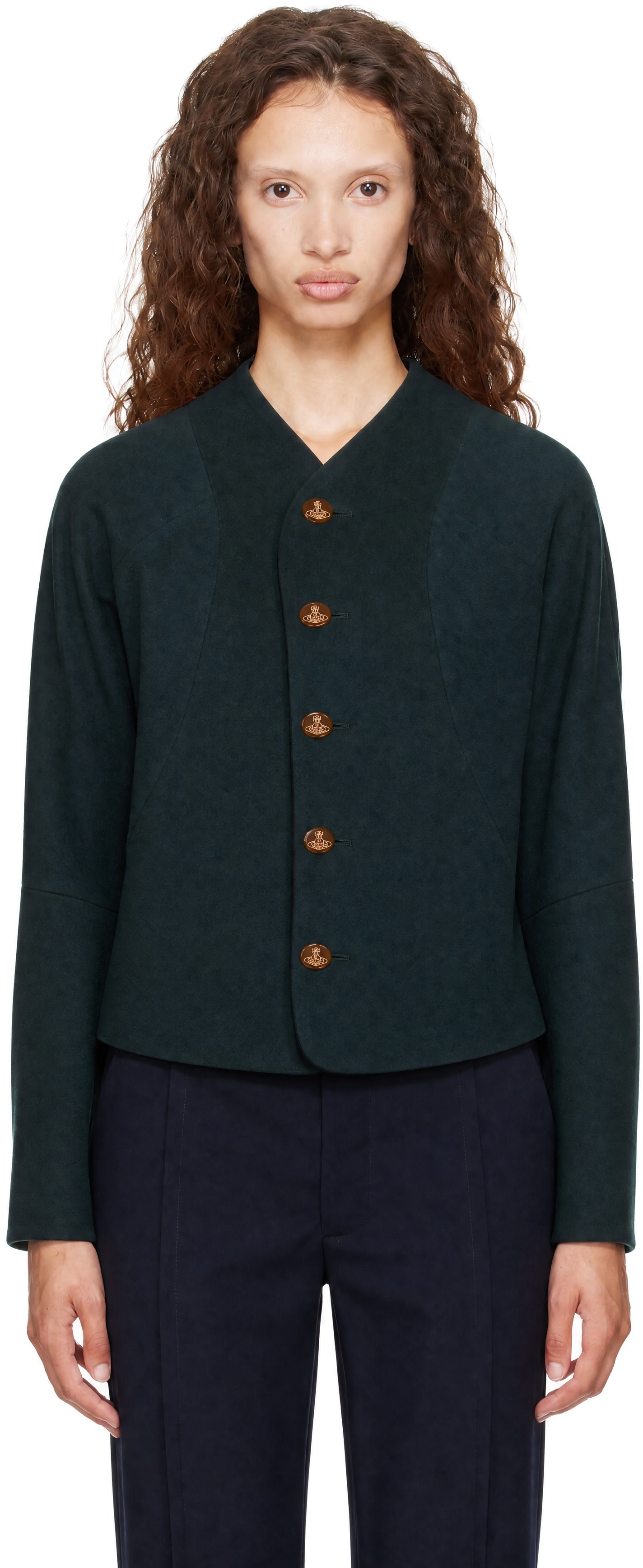 Vivienne Westwood: Green Pourpoint Jacket | SSENSE