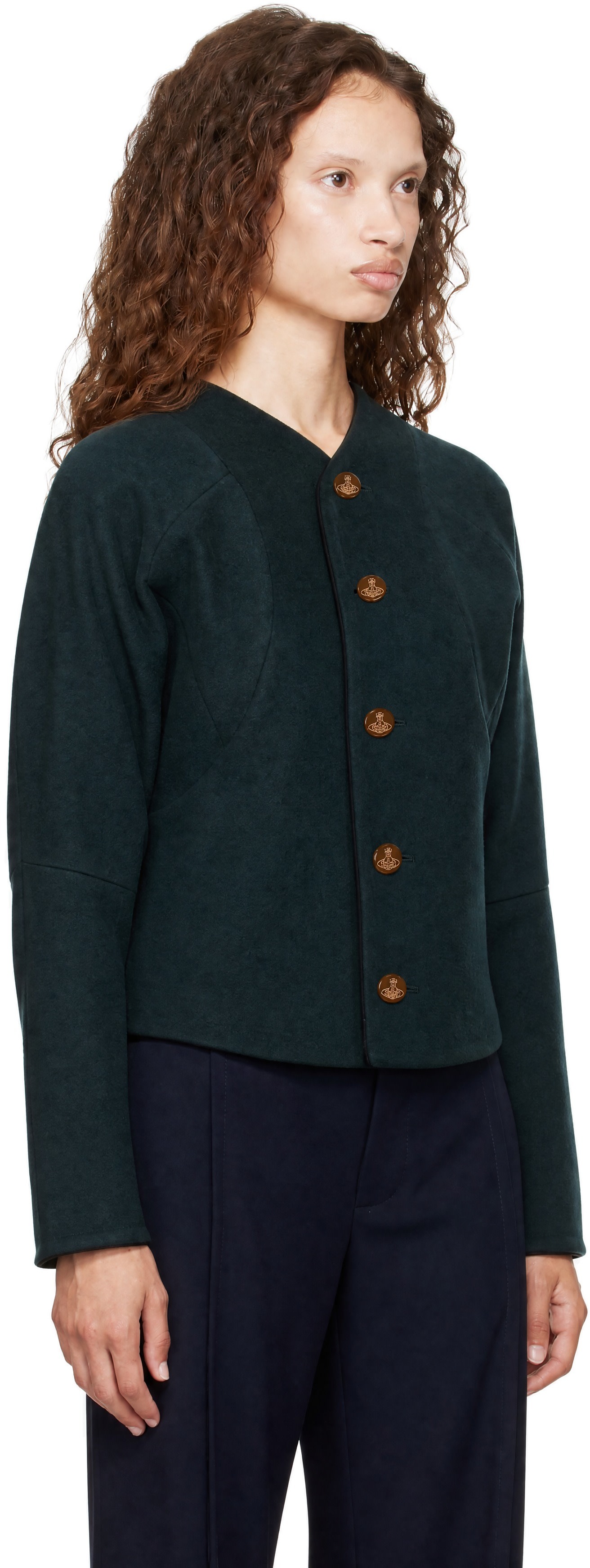 Vivienne Westwood: Green Pourpoint Jacket | SSENSE