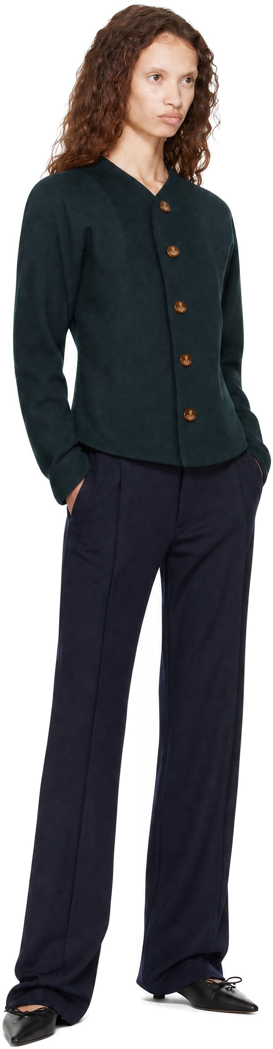 Vivienne Westwood: Green Pourpoint Jacket | SSENSE