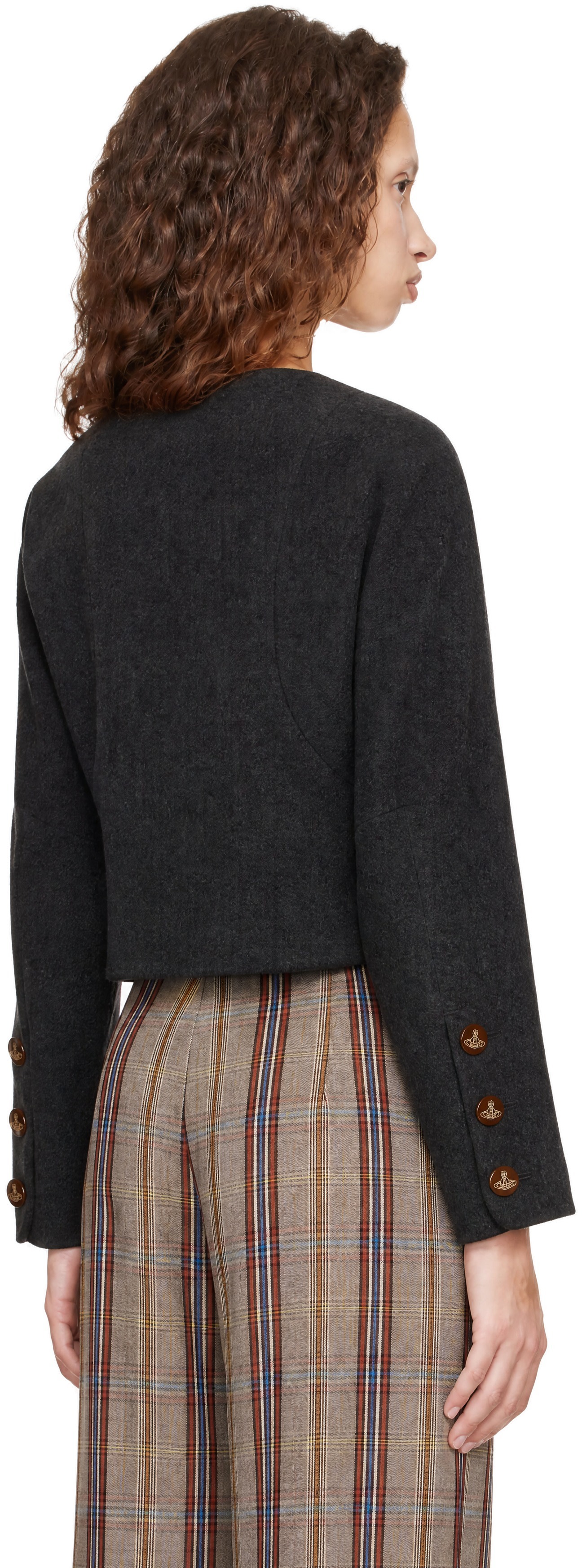Vivienne Westwood: Gray Pourpoint Jacket | SSENSE
