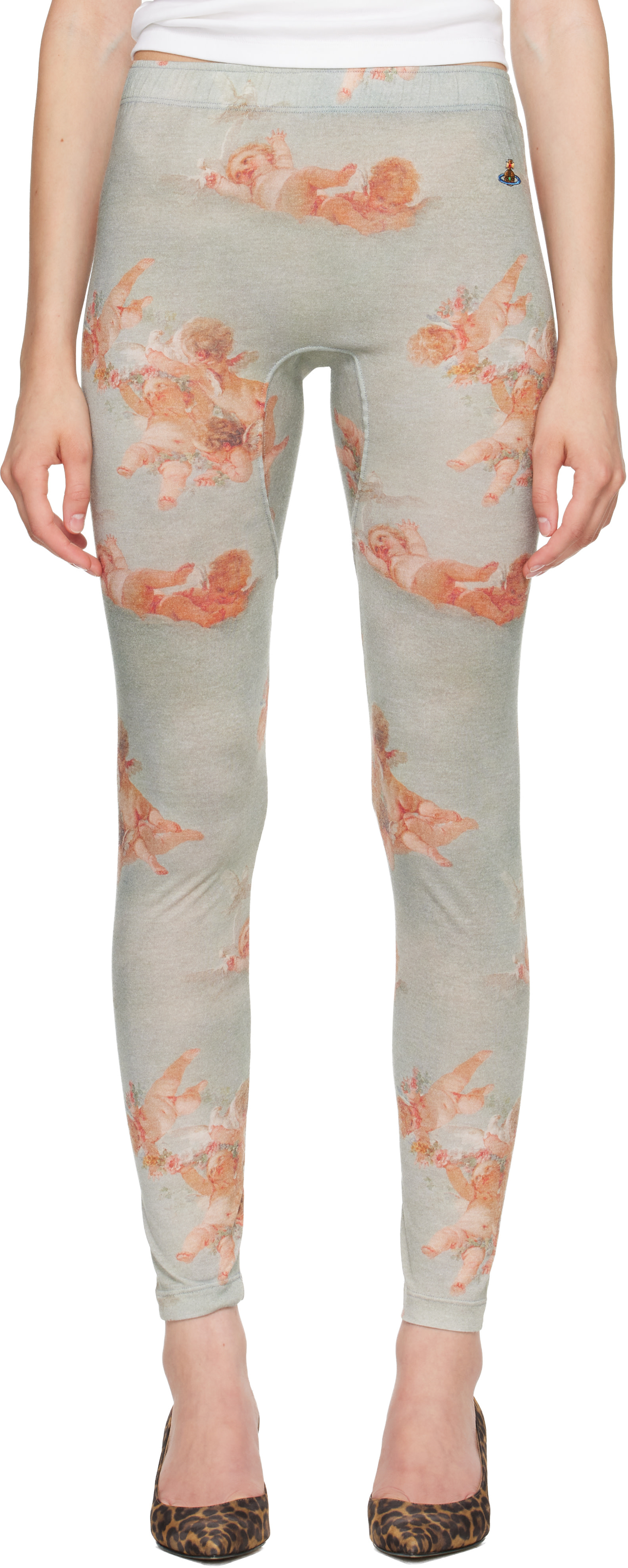 ヴィヴィアンウエッジウッド Vivienne Westwood: Green Jersey Leggings | SSENSE