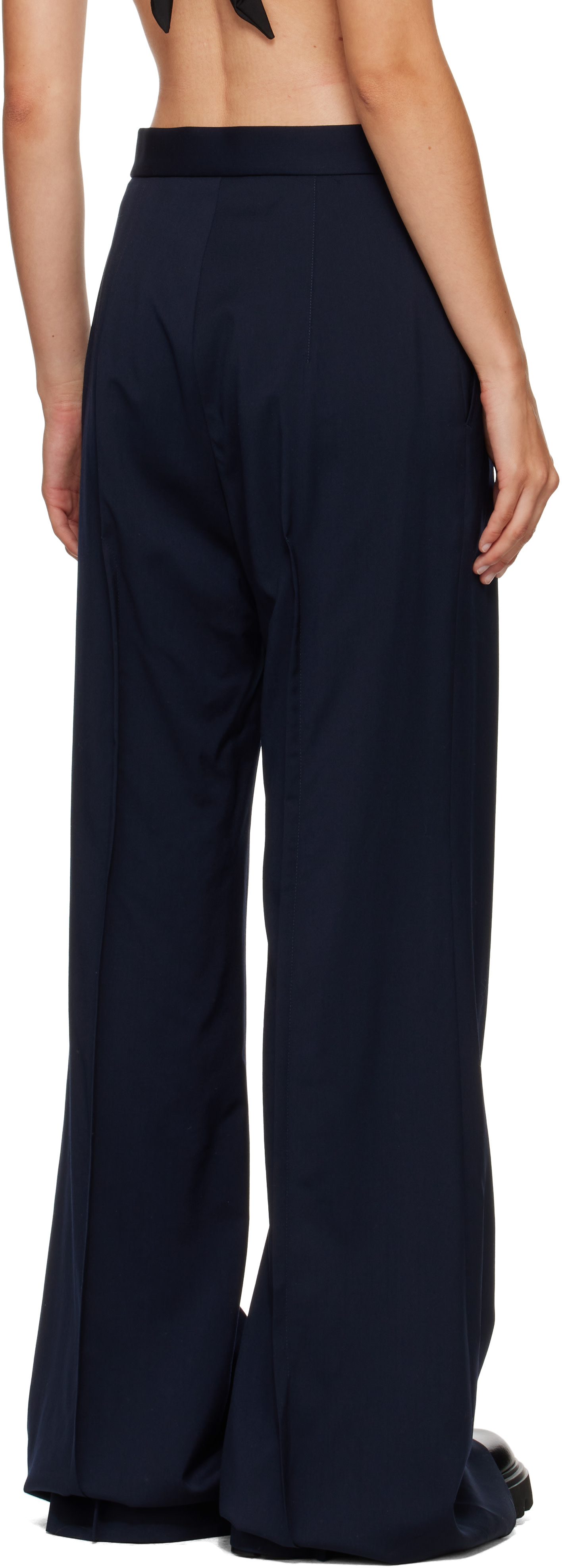 Vivienne Westwood: Navy Wide Leg Trousers | SSENSE