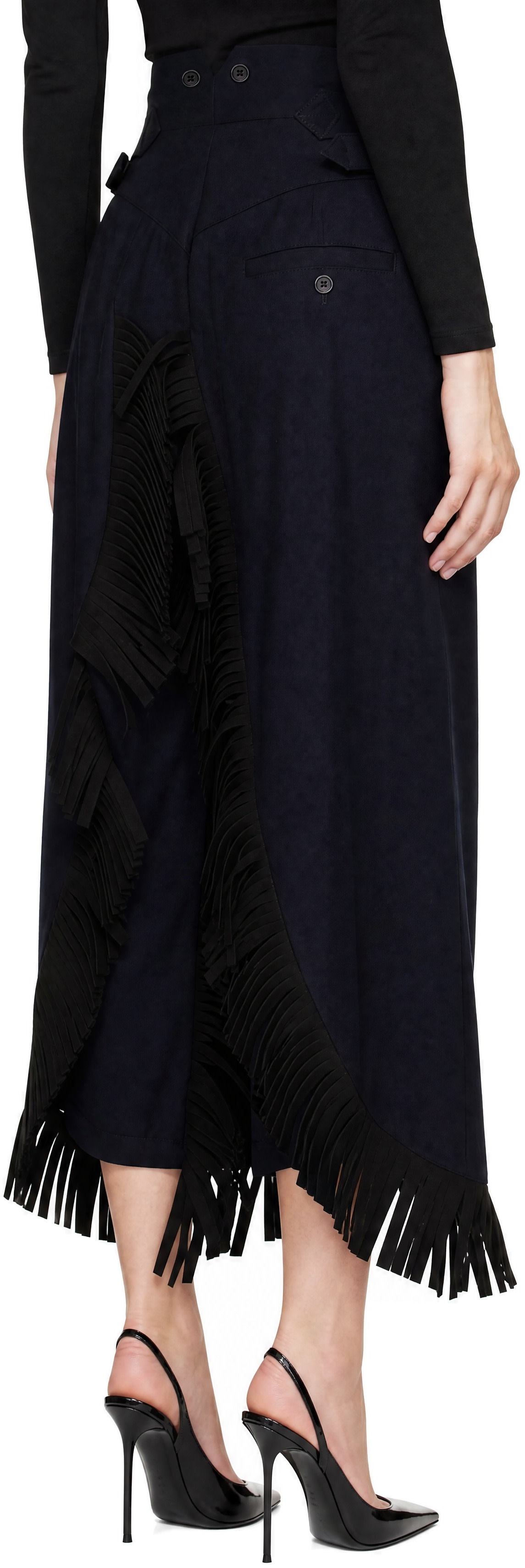Vivienne Westwood: Navy Pepino Fringe Trousers | SSENSE
