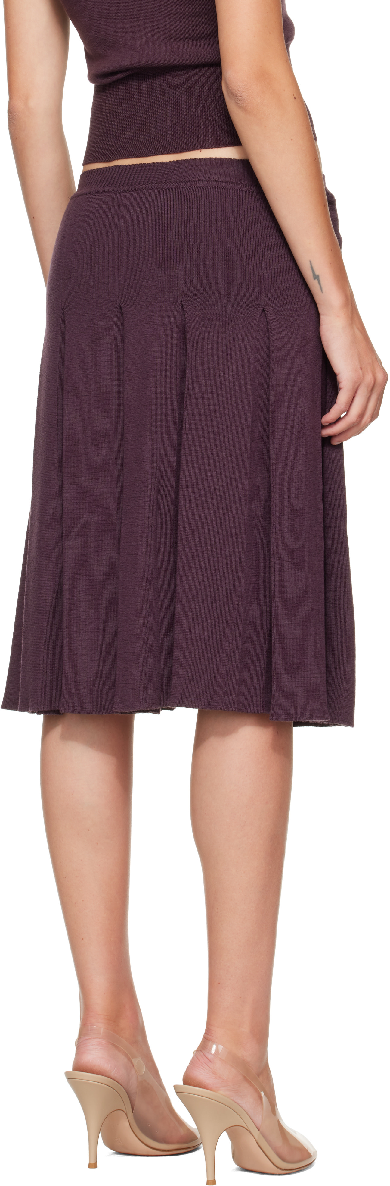 Vivienne Westwood: Purple Alex Kilt Midi Skirt | SSENSE