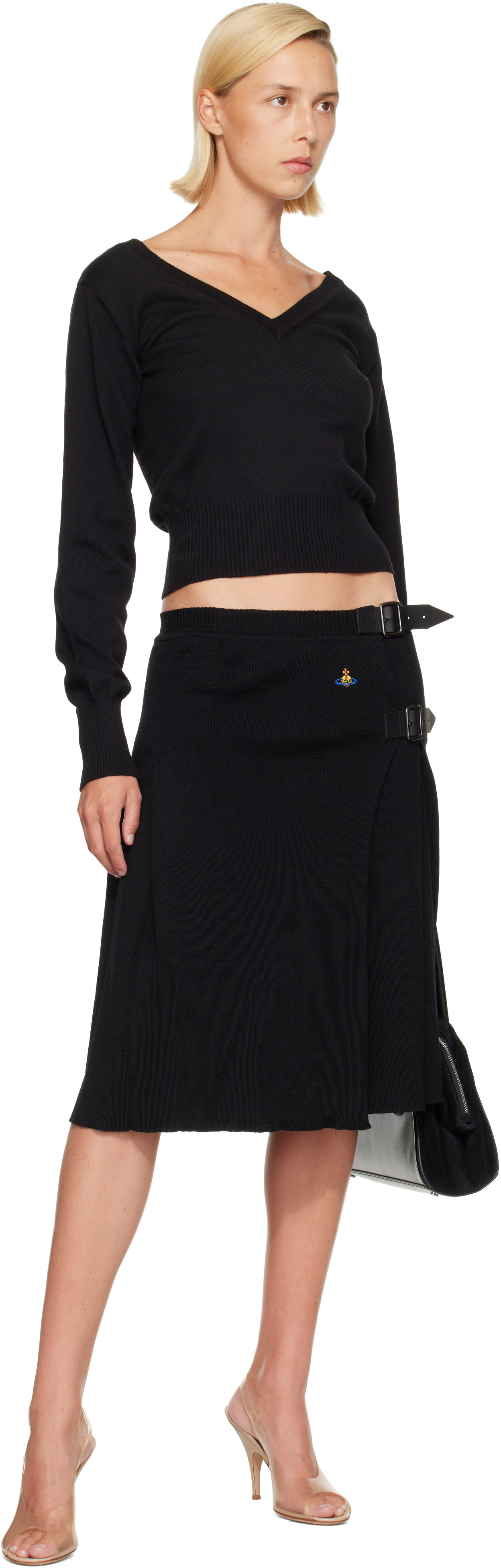 Vivienne Westwood: Black Alex Kilt Midi Skirt | SSENSE Japan