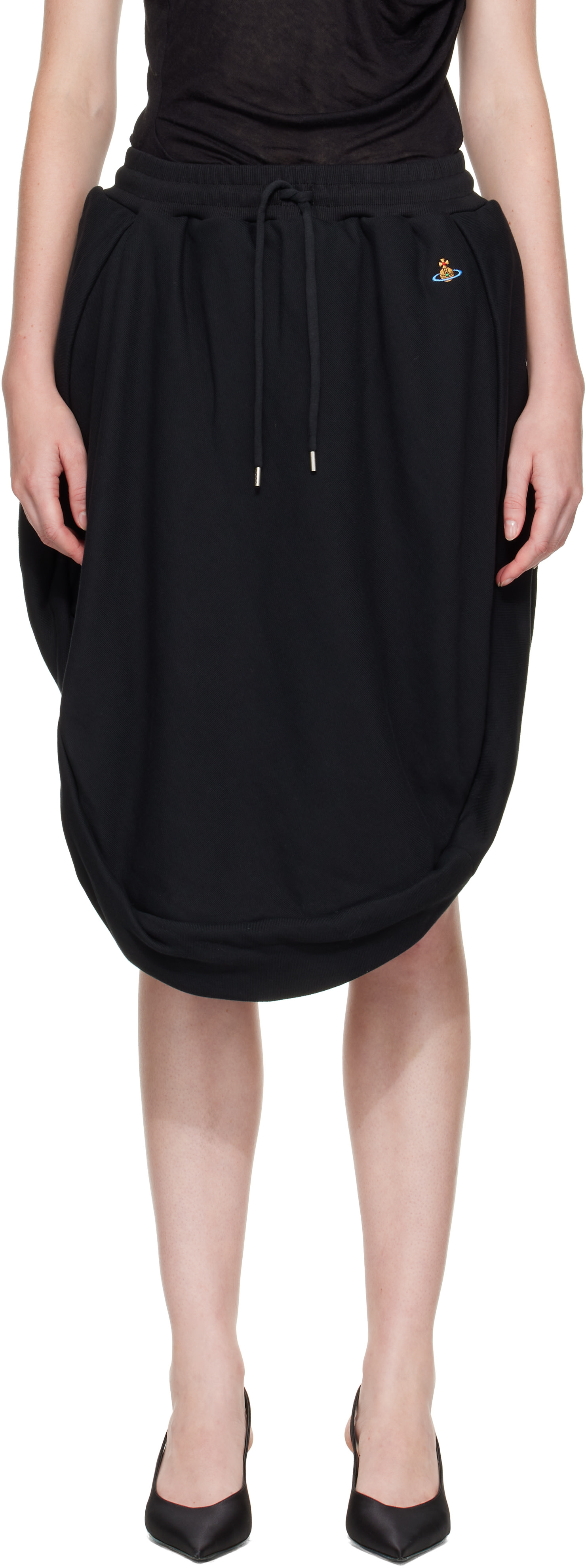 Vivienne Westwood: Black Zingara Midi Skirt | SSENSE