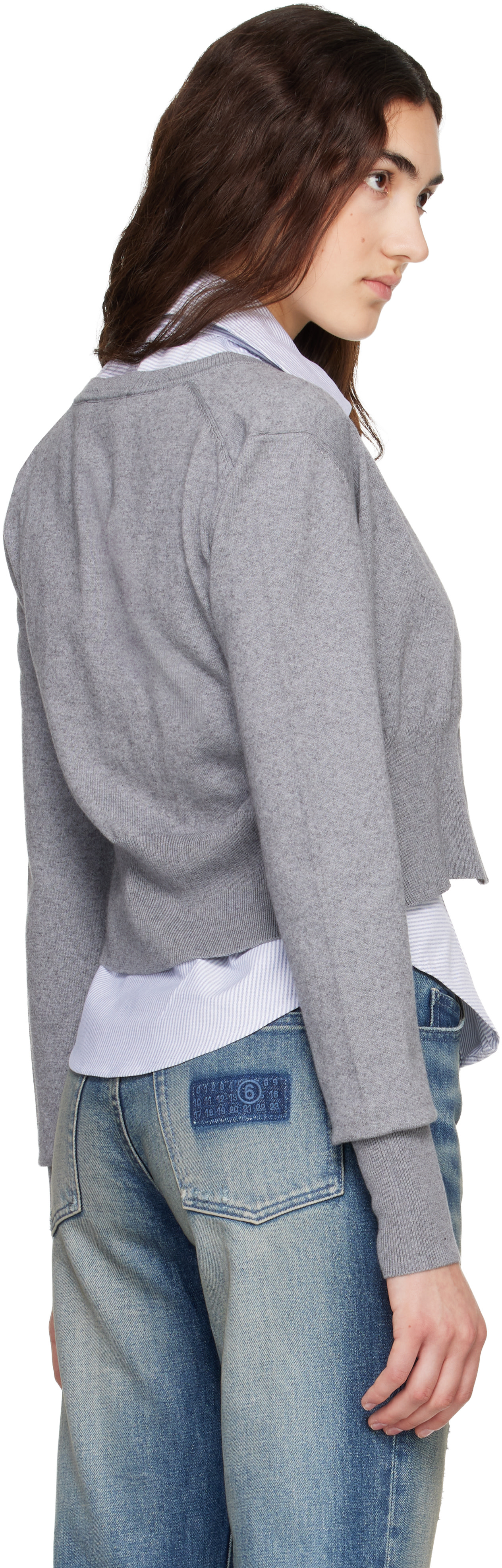 Vivienne Westwood: Gray Bea Cropped Cardigan | SSENSE