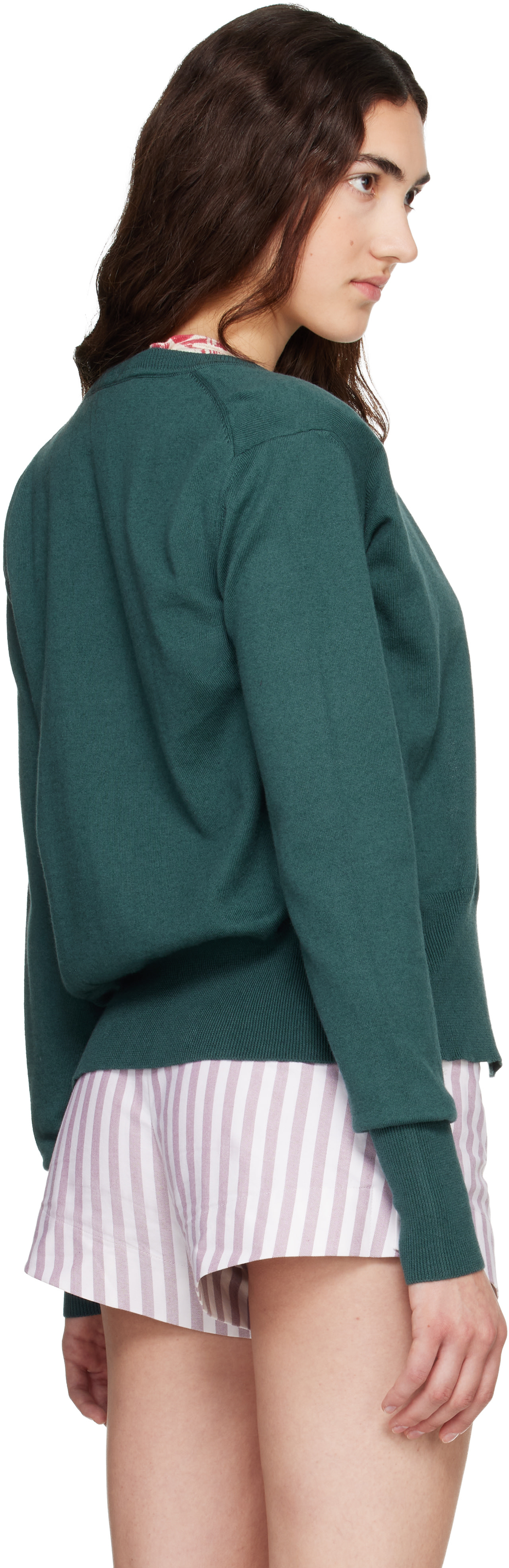 Vivienne Westwood: Green Bea Cropped Cardigan | SSENSE