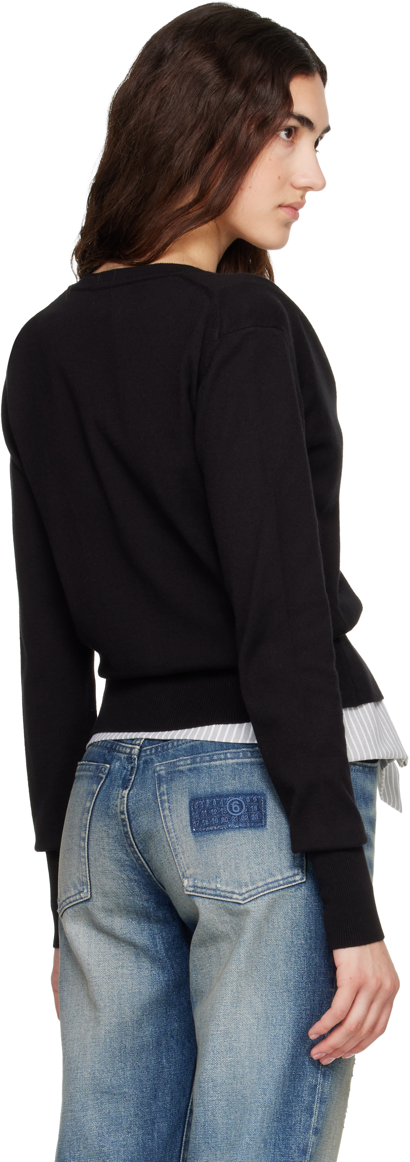 Vivienne Westwood: Black Bea Cropped Cardigan | SSENSE Canada