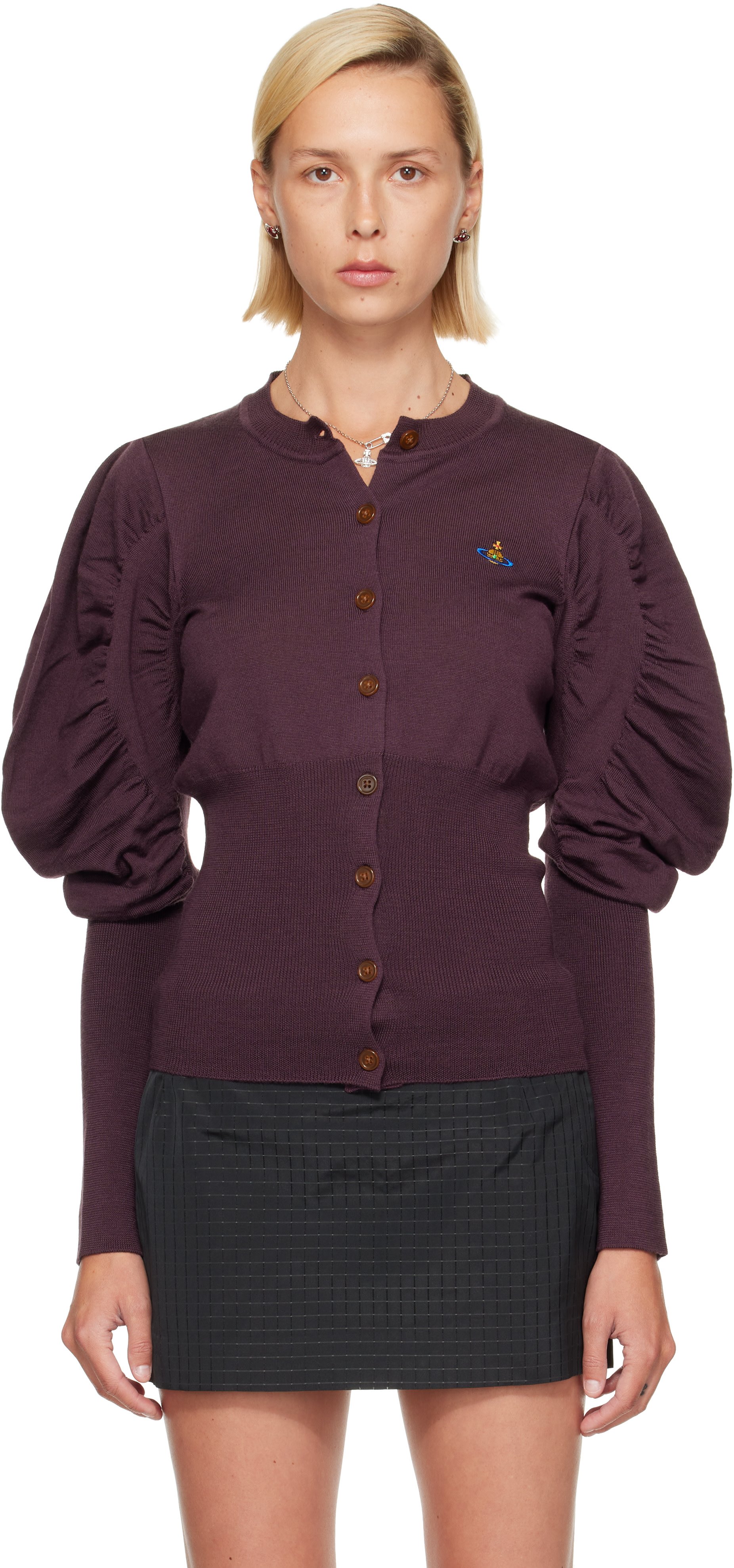 Vivienne Westwood: Purple Eli Cardigan | SSENSE