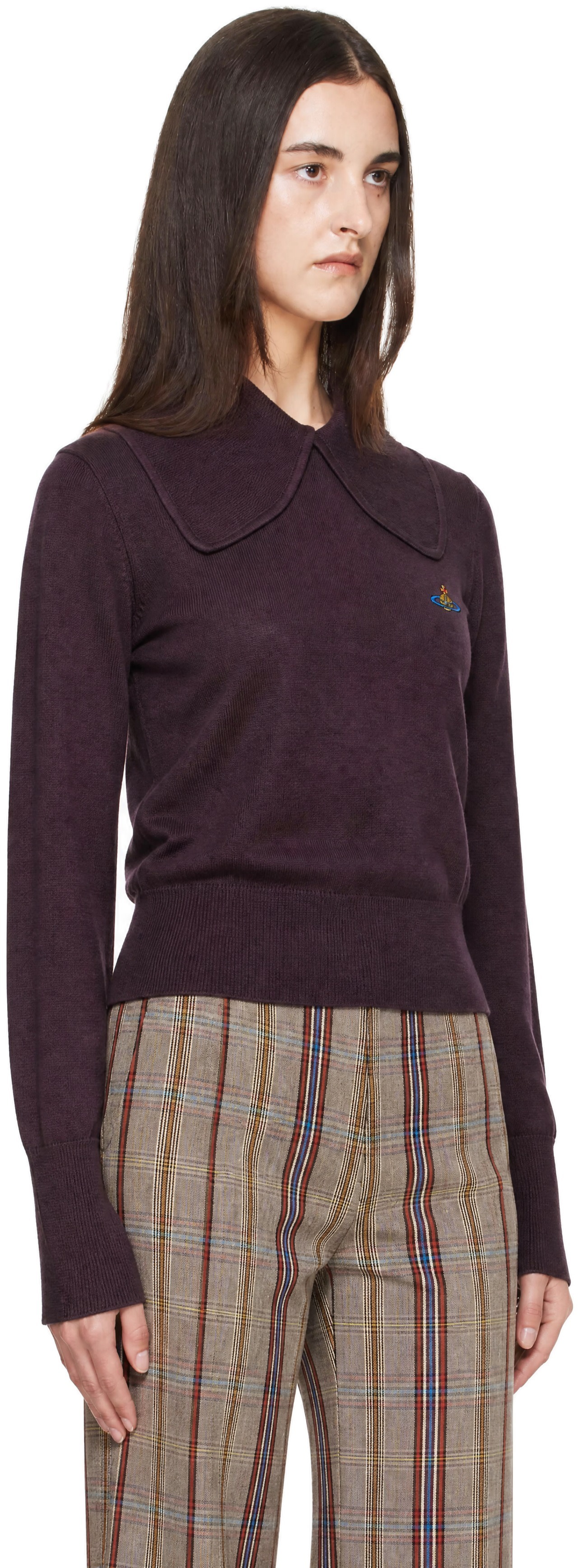 Vivienne Westwood: Purple Tie Bea Long Sleeve Polo | SSENSE