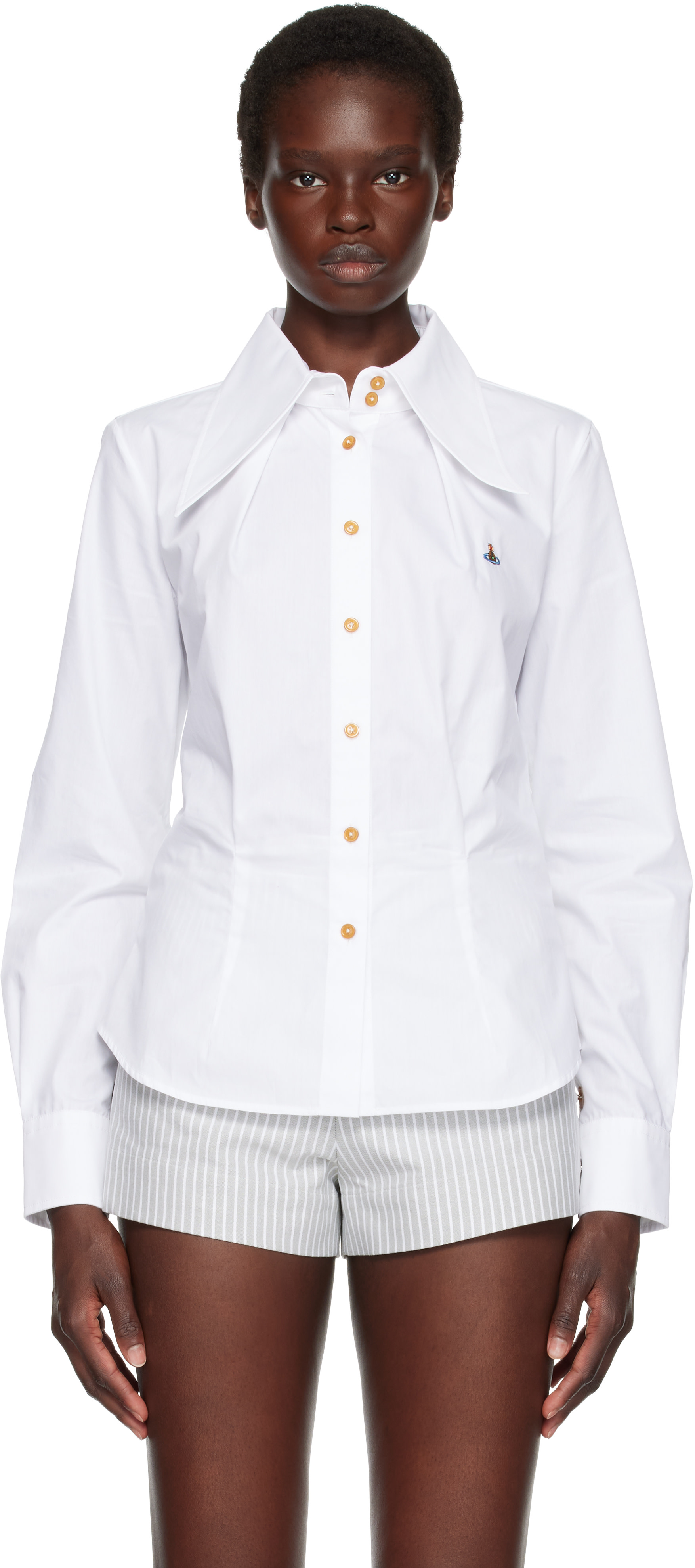 Ｖivienne Westwood 03 ブラウス ホワイト Vivienne Westwood: White Violin Shirt | SSENSE