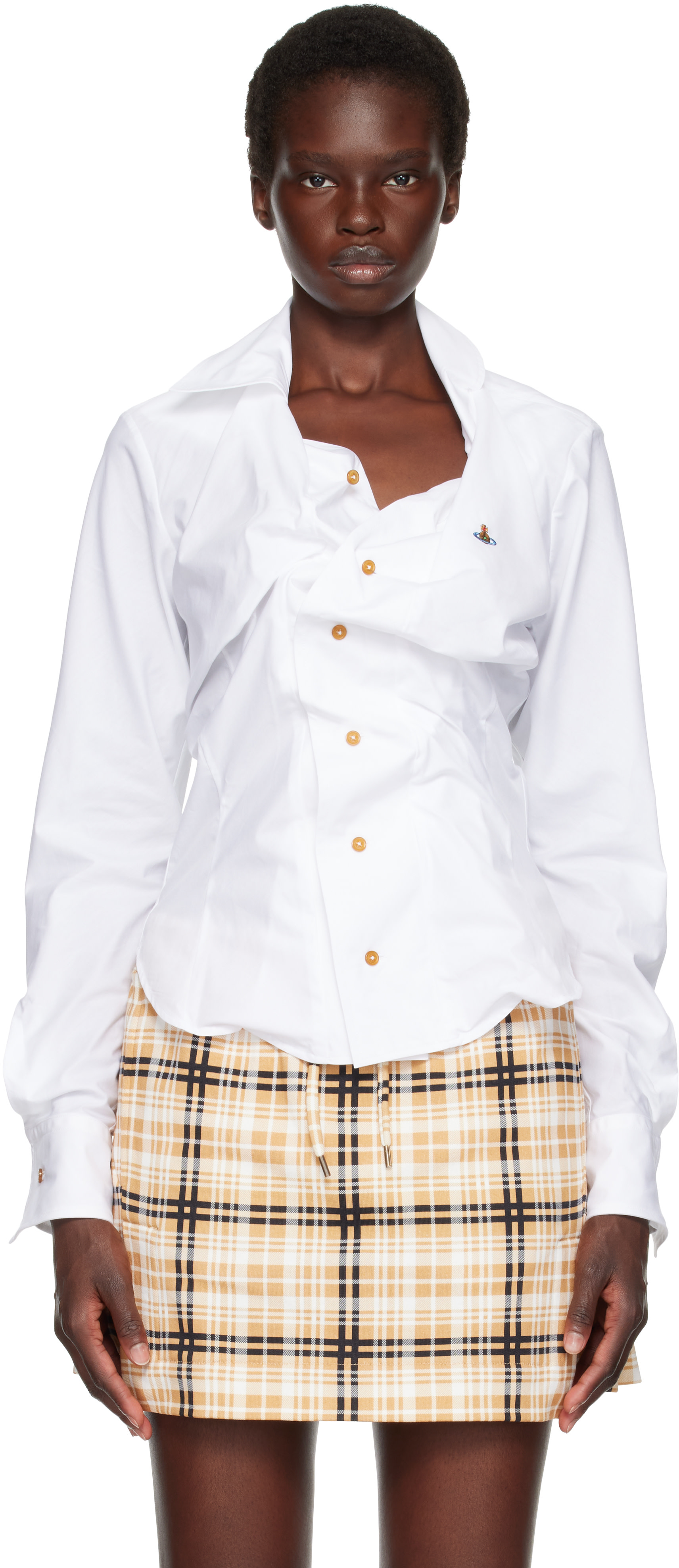 Vivienne Westwood - Chemise blanche à assemblage Drunken