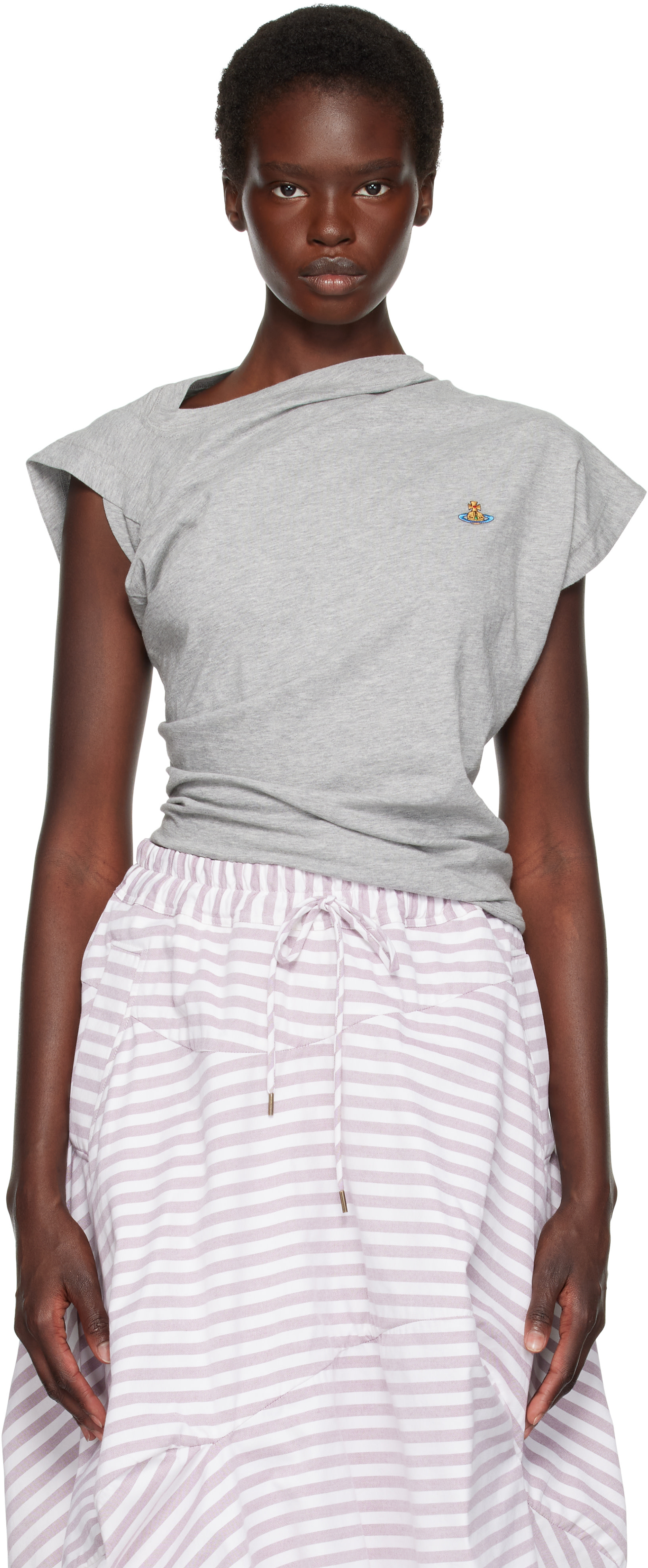 Vivienne Westwood: Gray Hebo Top | SSENSE