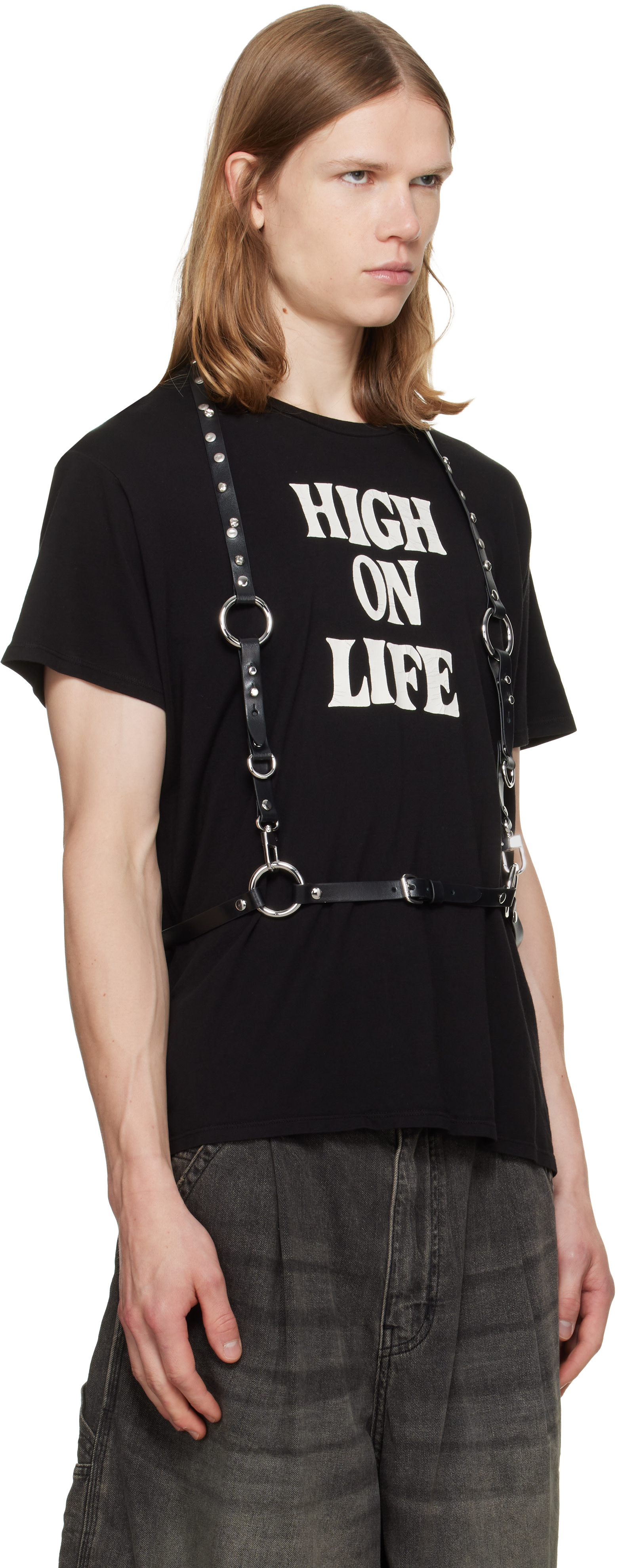 ヴィヴィアン　ハーネス Vivienne Westwood: ブラック レザー ハーネス | SSENSE 日本