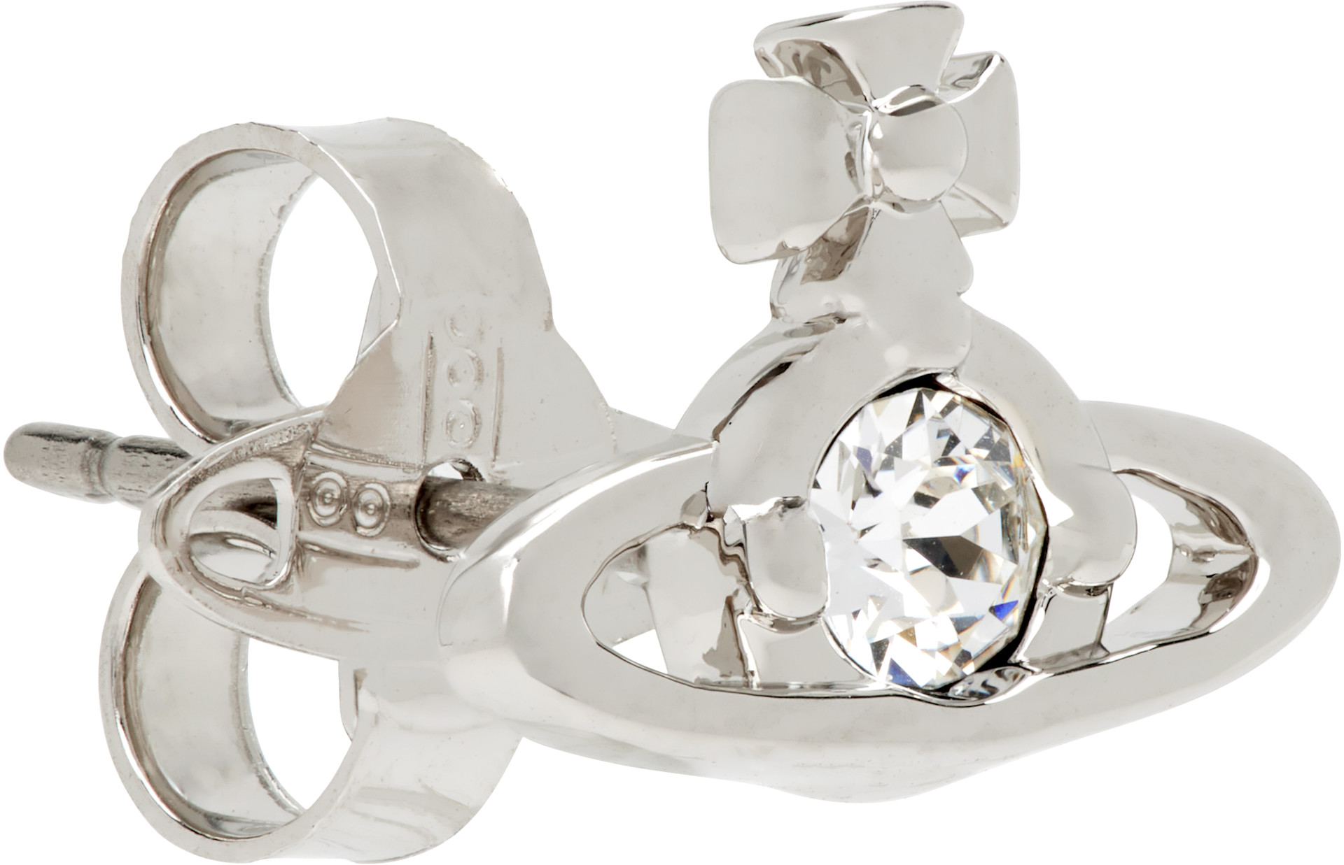 Vivienne Westwood シングルピアス NANOSOLITAIRE Vivienne Westwood: Nano Solitaire スタッズ シングルピアス | SSENSE