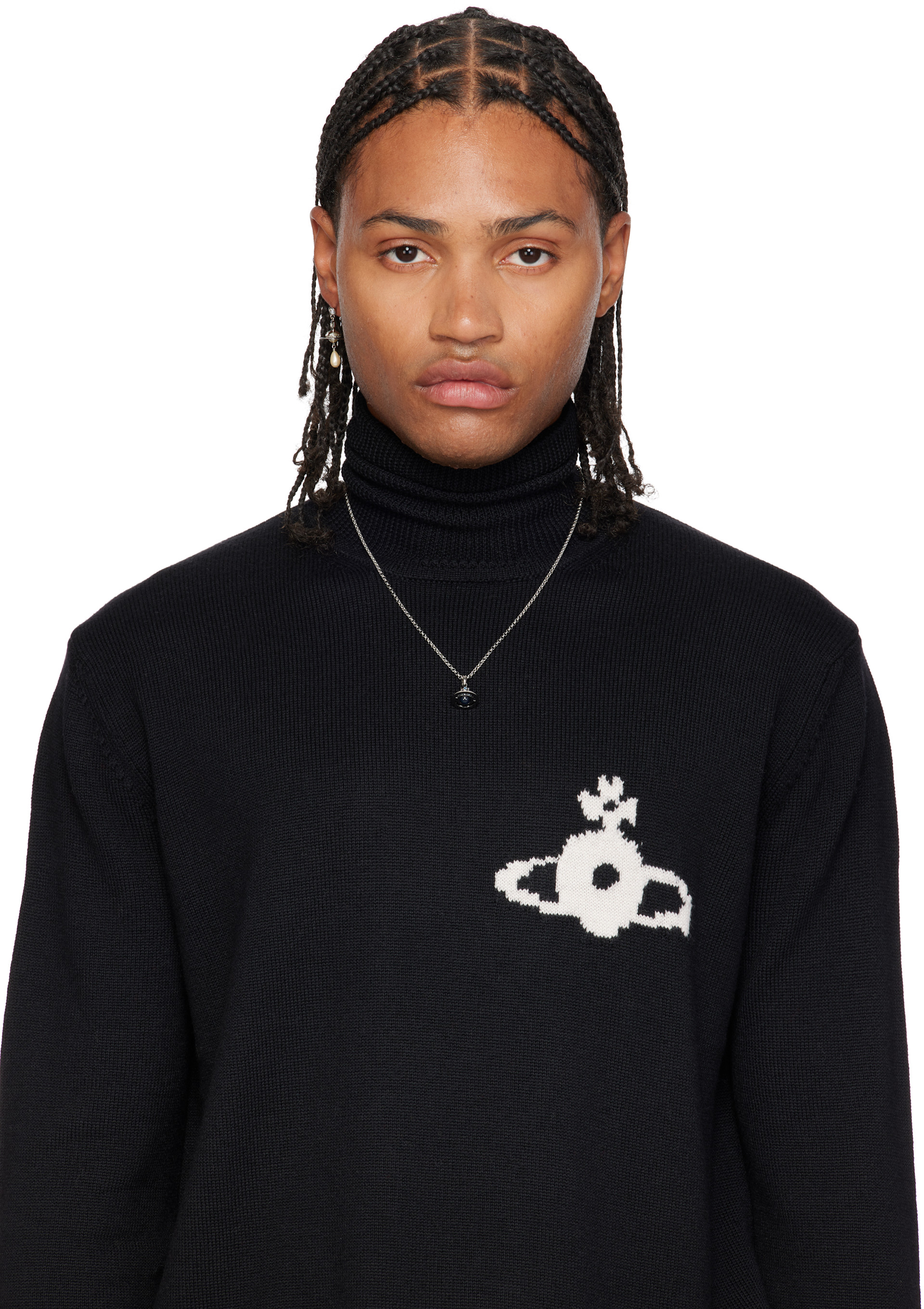 トップス Vivienne Westwood MAN Vivienne Westwood: Man. Pearl Drop Single Earring | SSENSE