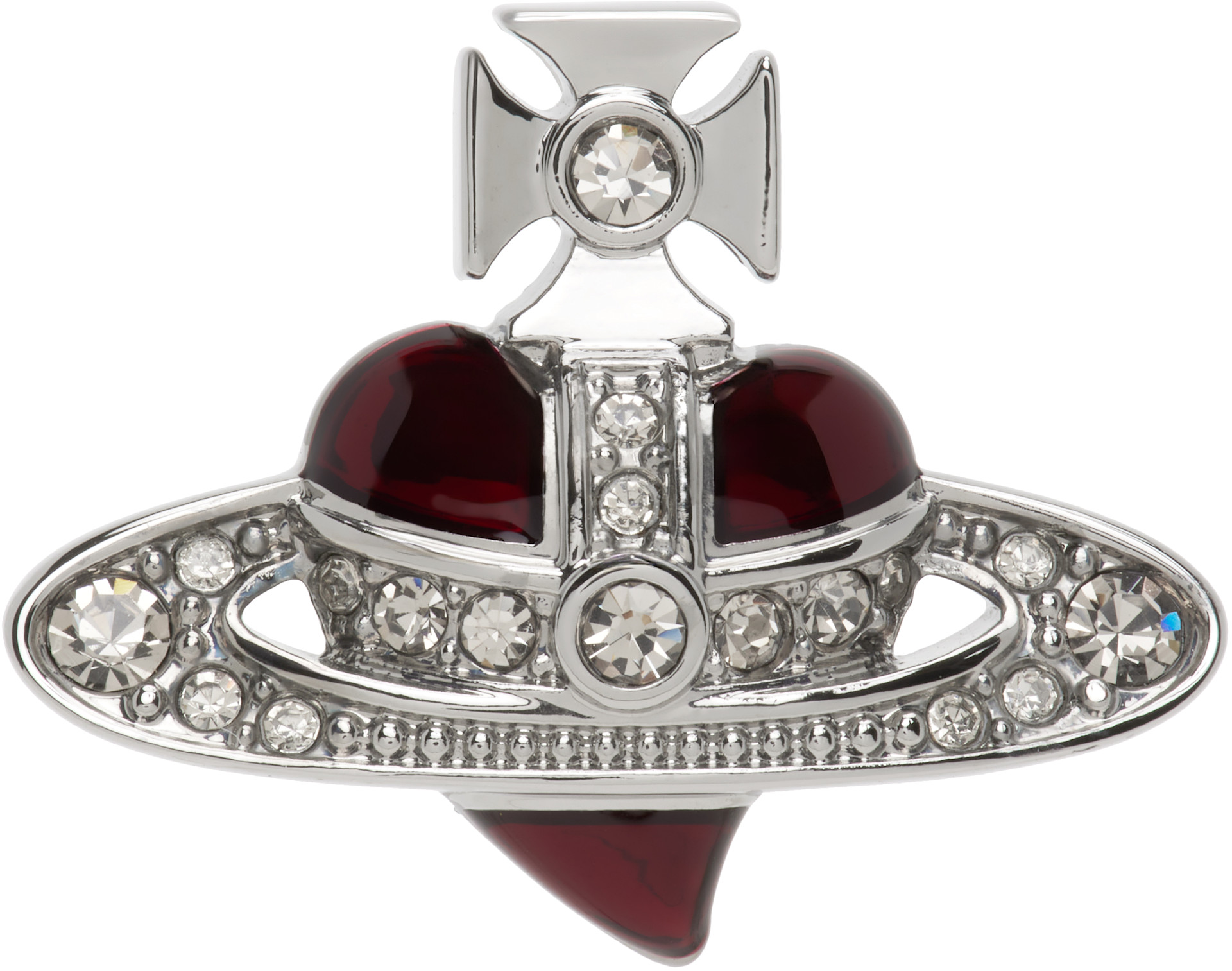DIAMANTE HEART スタッド ピアス Vivienne Westwood: Man Diamante Heart スタッズ シングルピアス